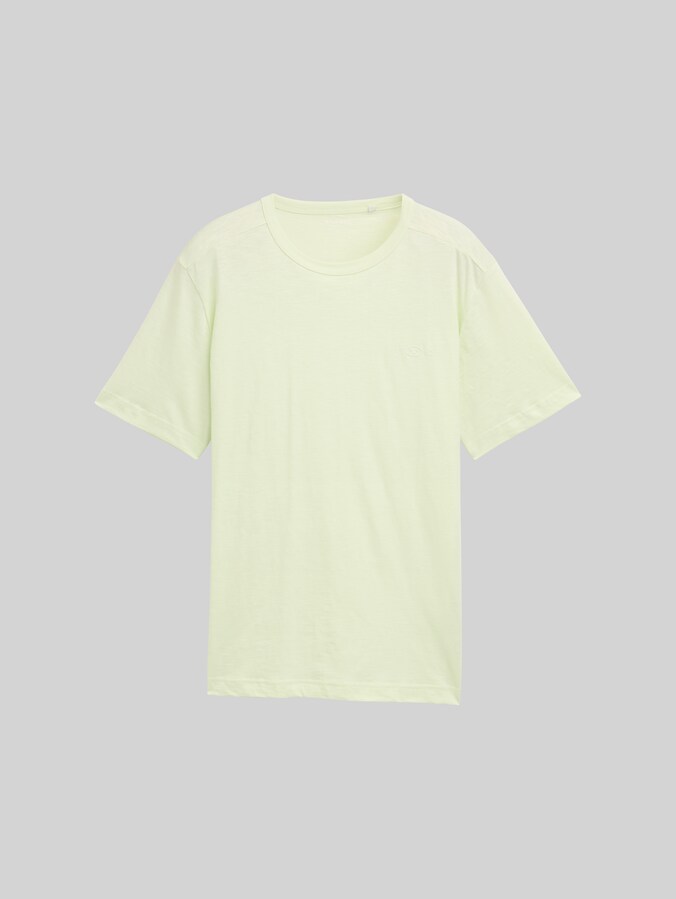 Basic T-Shirt aus Baumwolle von Men, lime cream green
