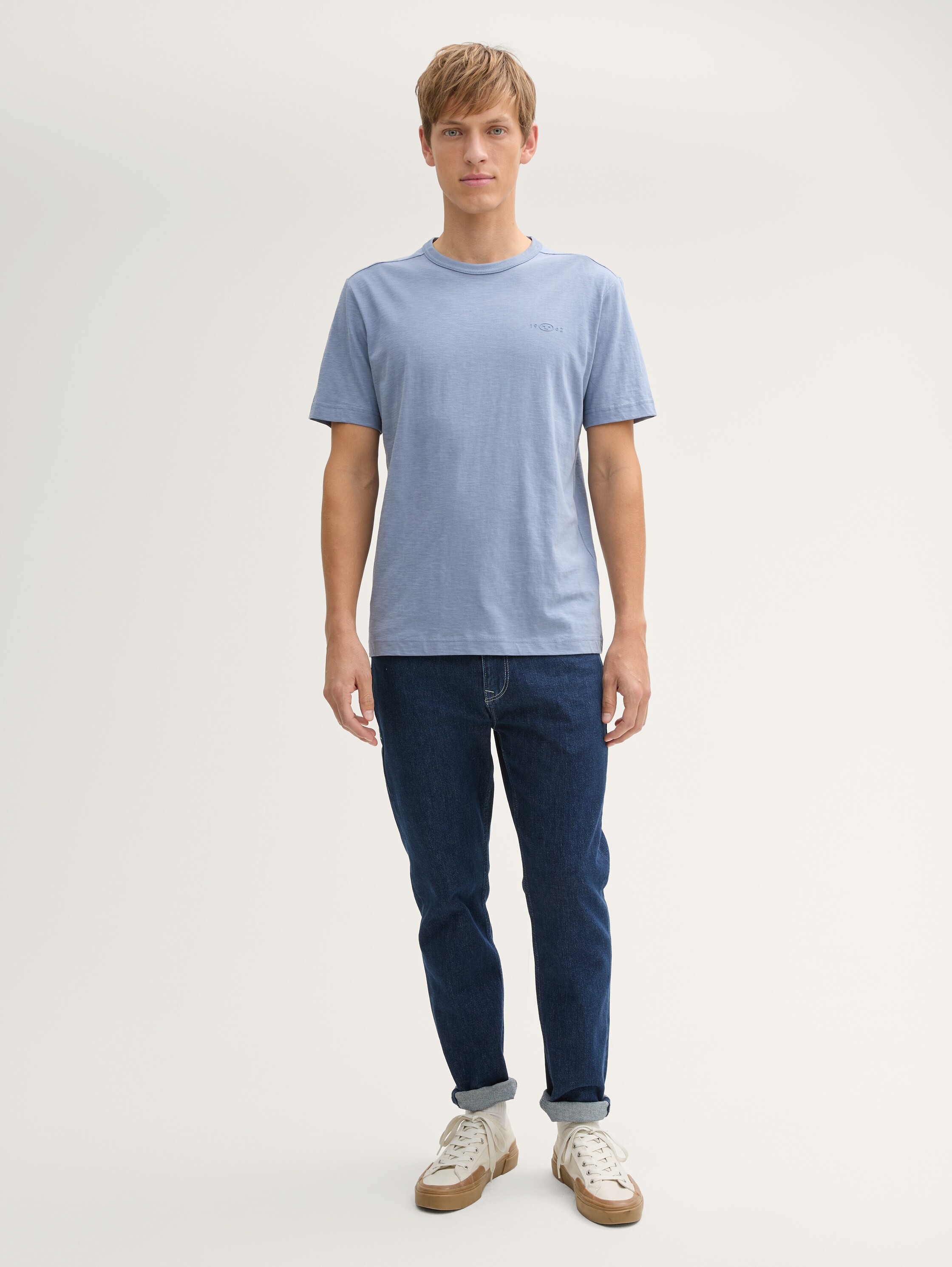 Basic T-Shirt aus Baumwolle - 1