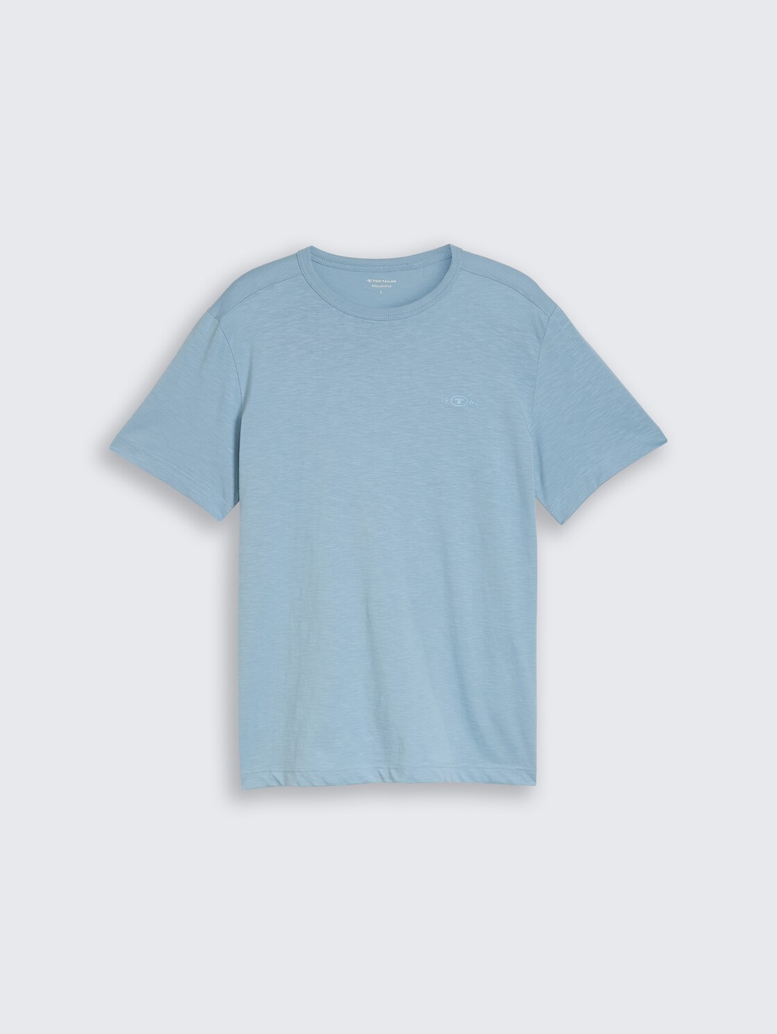 Basic T-Shirt aus Baumwolle - mountain spring blue - Vorder-Produkt-Ansicht