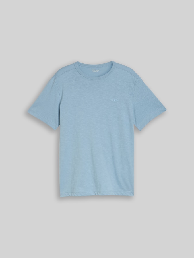 Basic T-Shirt aus Baumwolle von Men, mountain spring blue