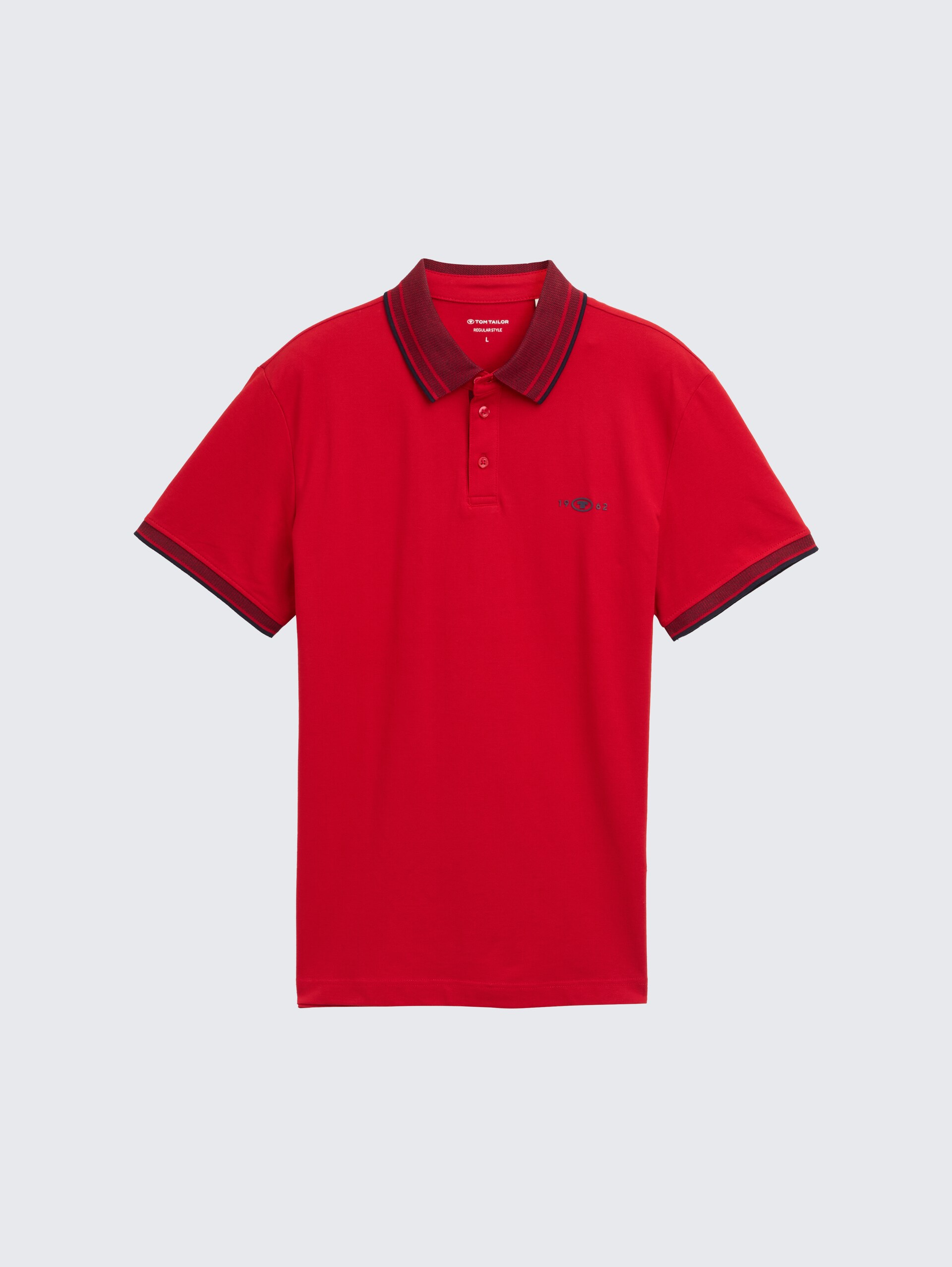 Piqué Poloshirt mit Stretch - Samba Red