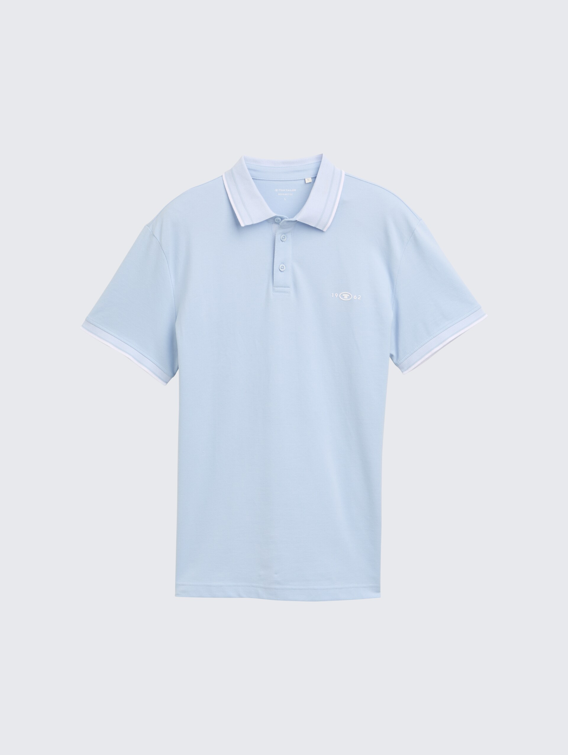 Piqué Poloshirt mit Stretch - Light Metal Blue