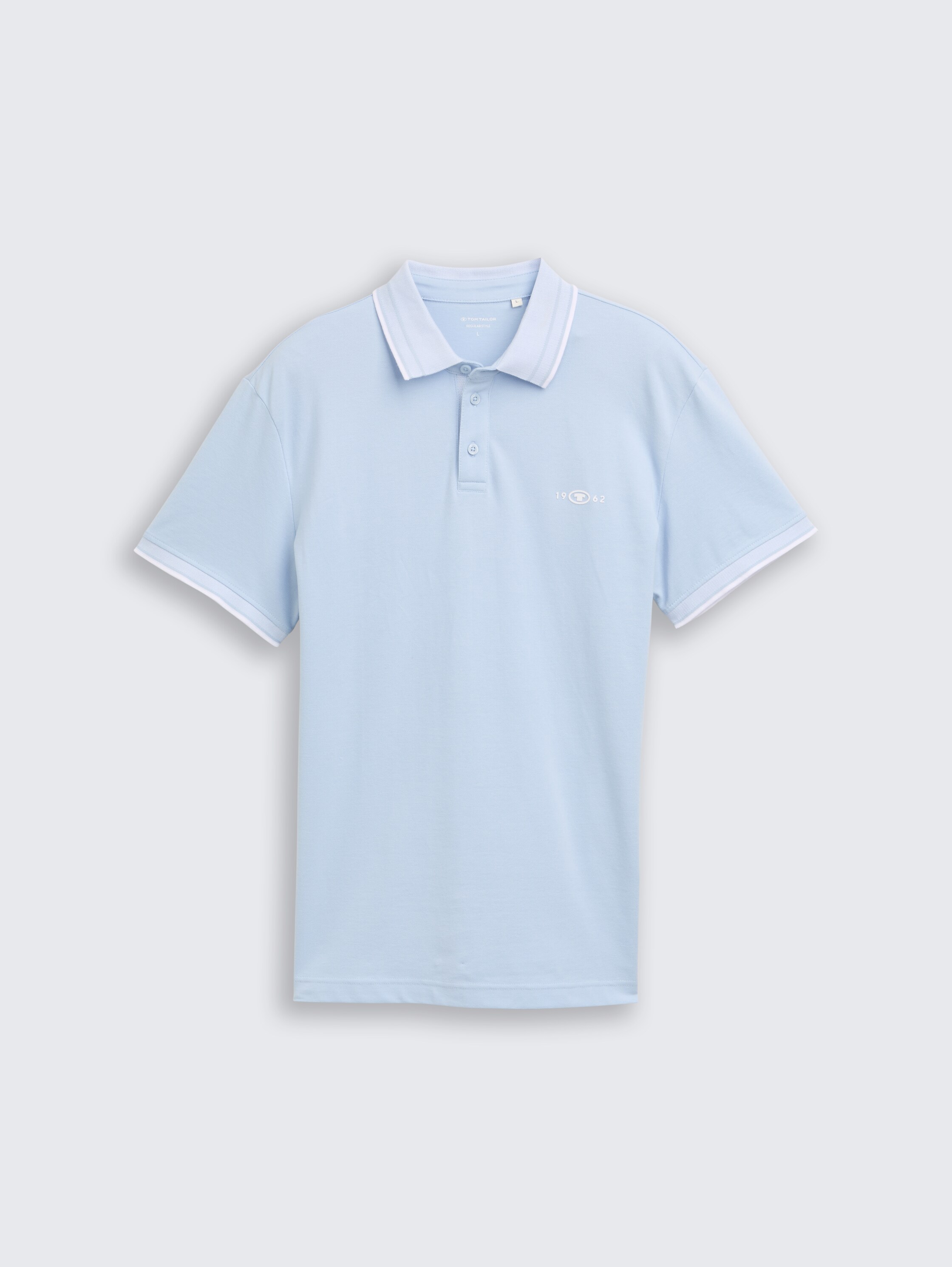 Piqué Poloshirt mit Stretch - light_metal_blue - 