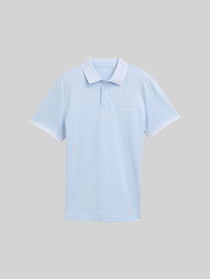 Piqué Poloshirt mit Stretch von Men, Light Metal Blue