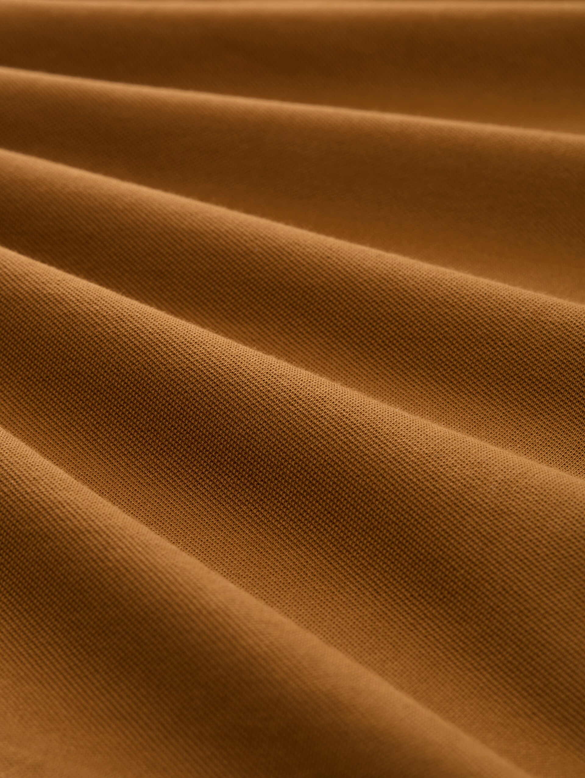 Piqué Poloshirt mit Stretch - deep cognac