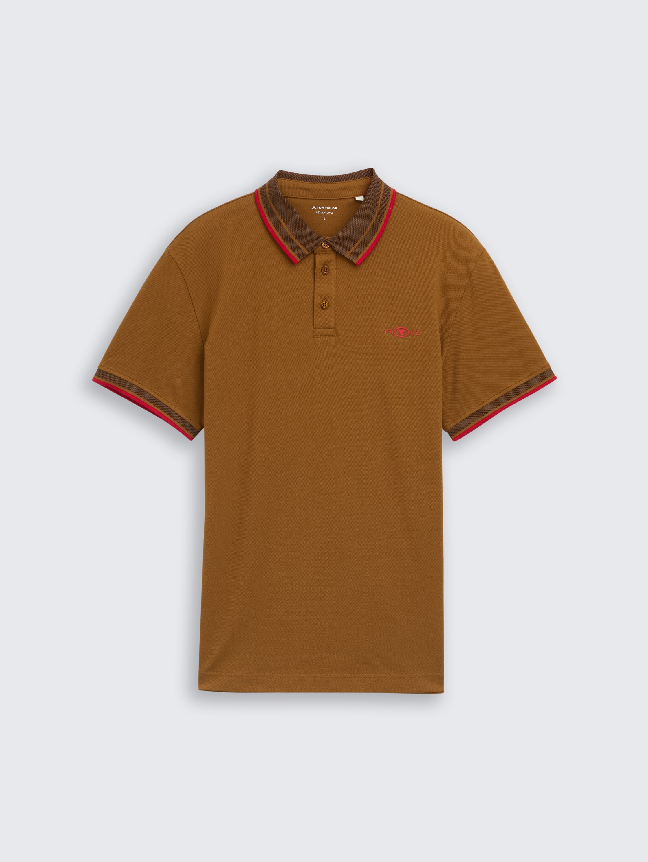 Piqué Poloshirt mit Stretch - deep_cognac - 