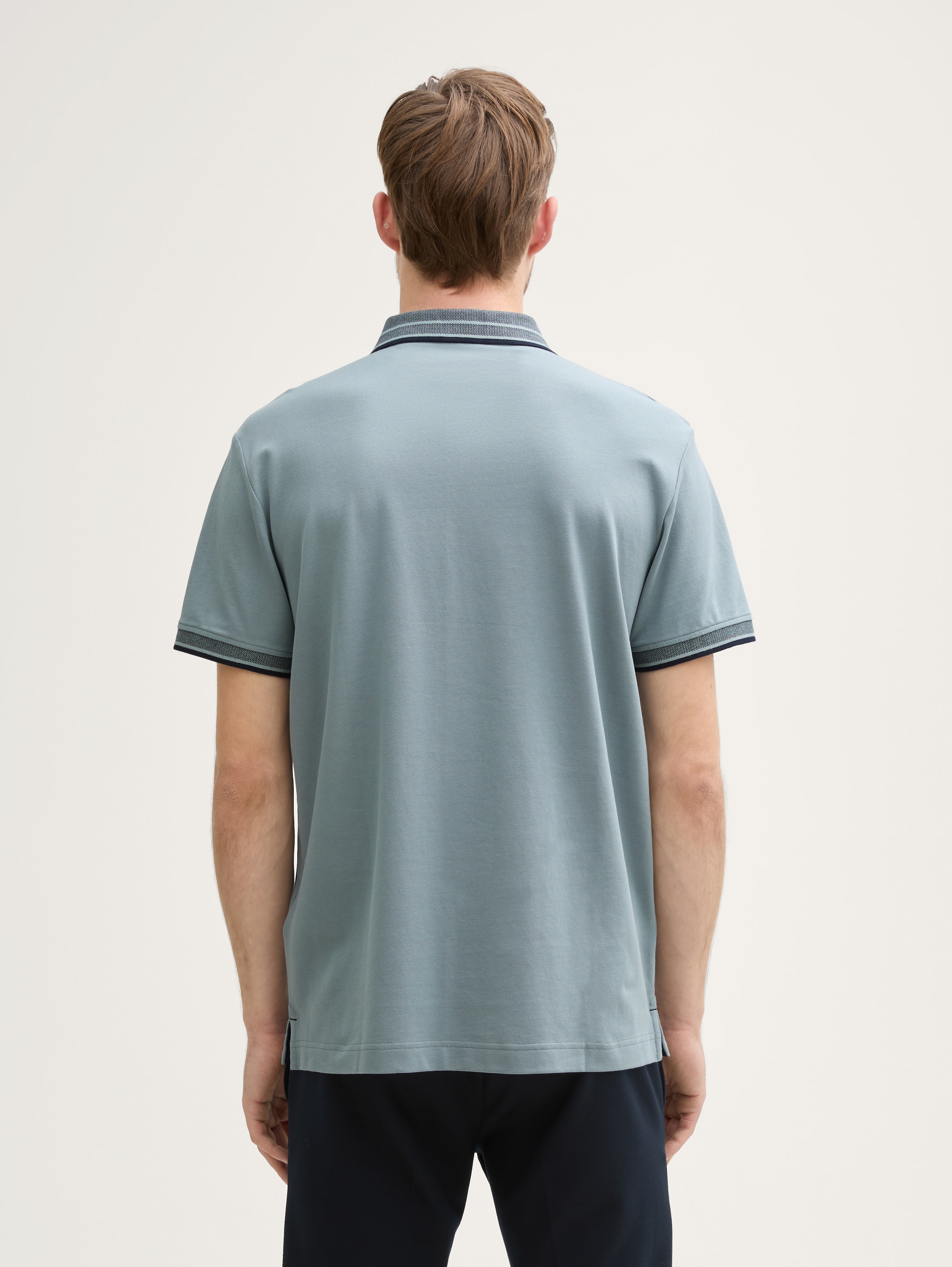 Piqué Poloshirt mit Stretch - grey_mint - 