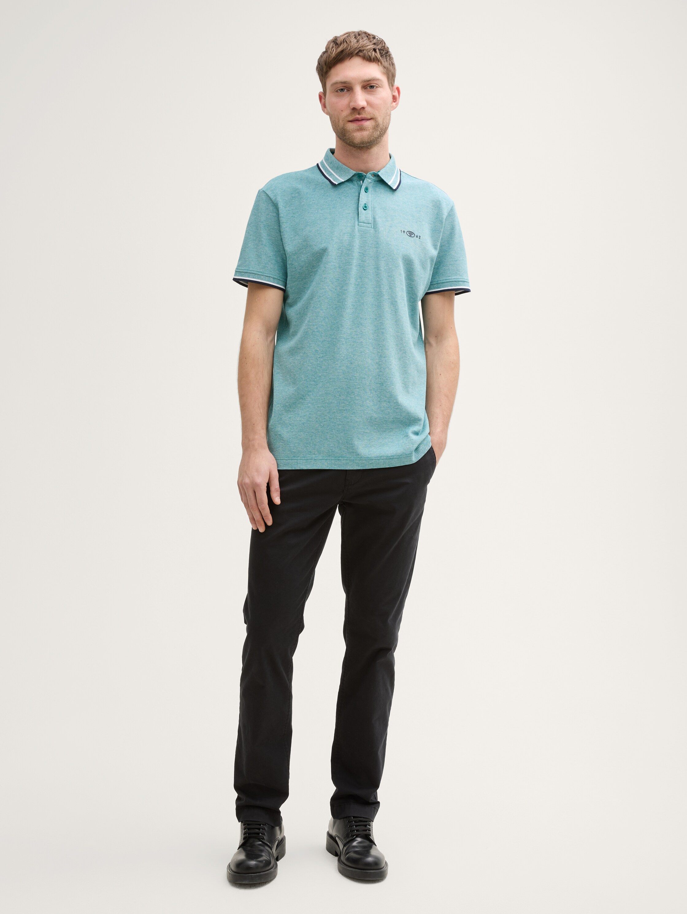 Piqué Poloshirt mit Stretch - 1