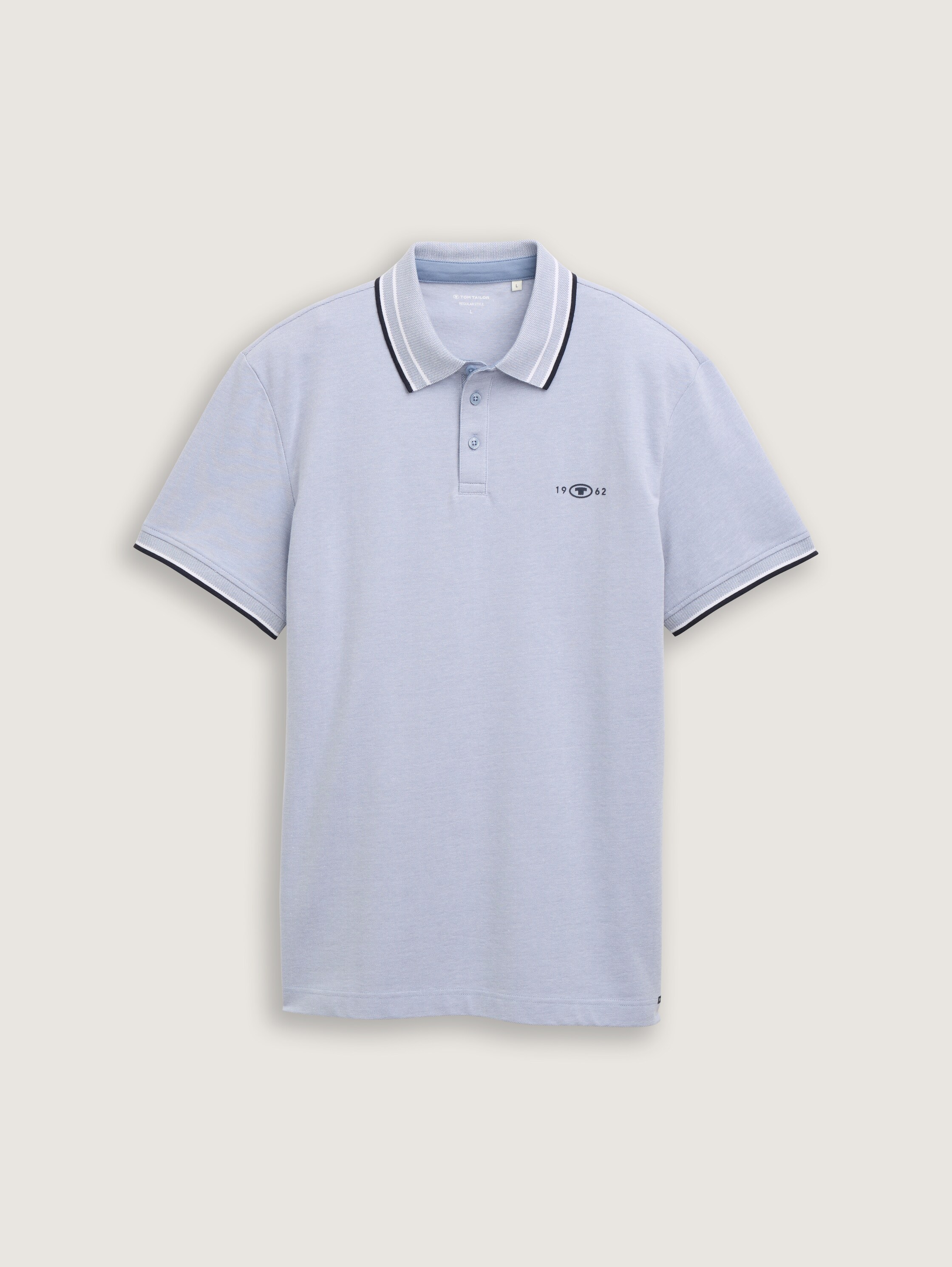 Piqué Poloshirt mit Stretch - dove_blue_white_two_tone_pique - 