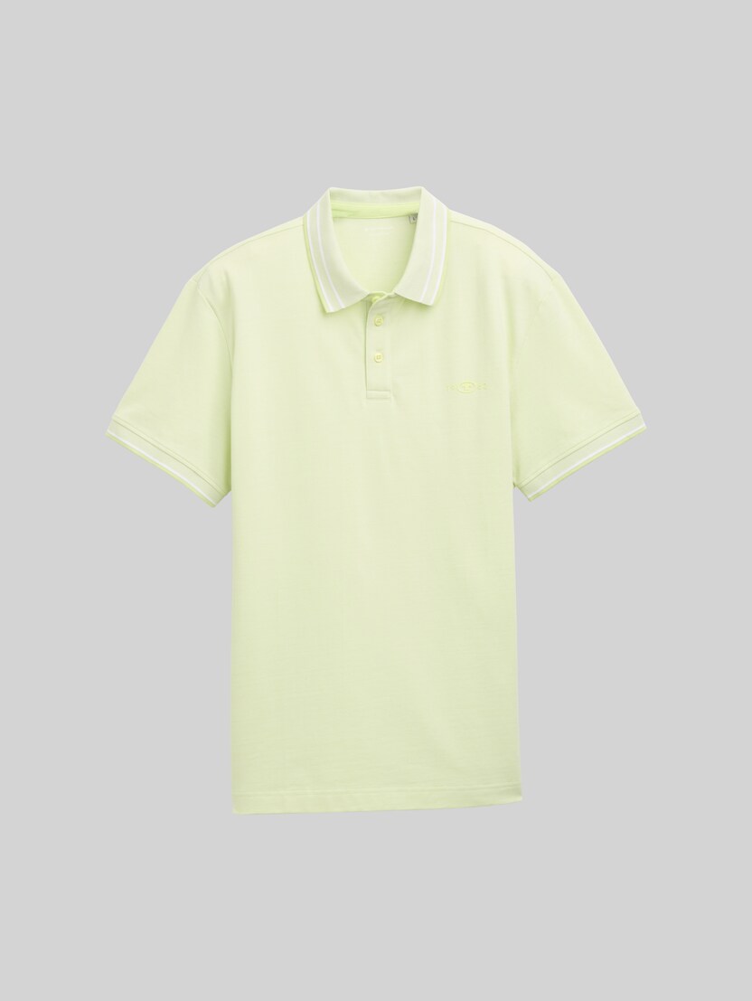 Piqué polo shirt with stretch by Men, lime green two tone pique