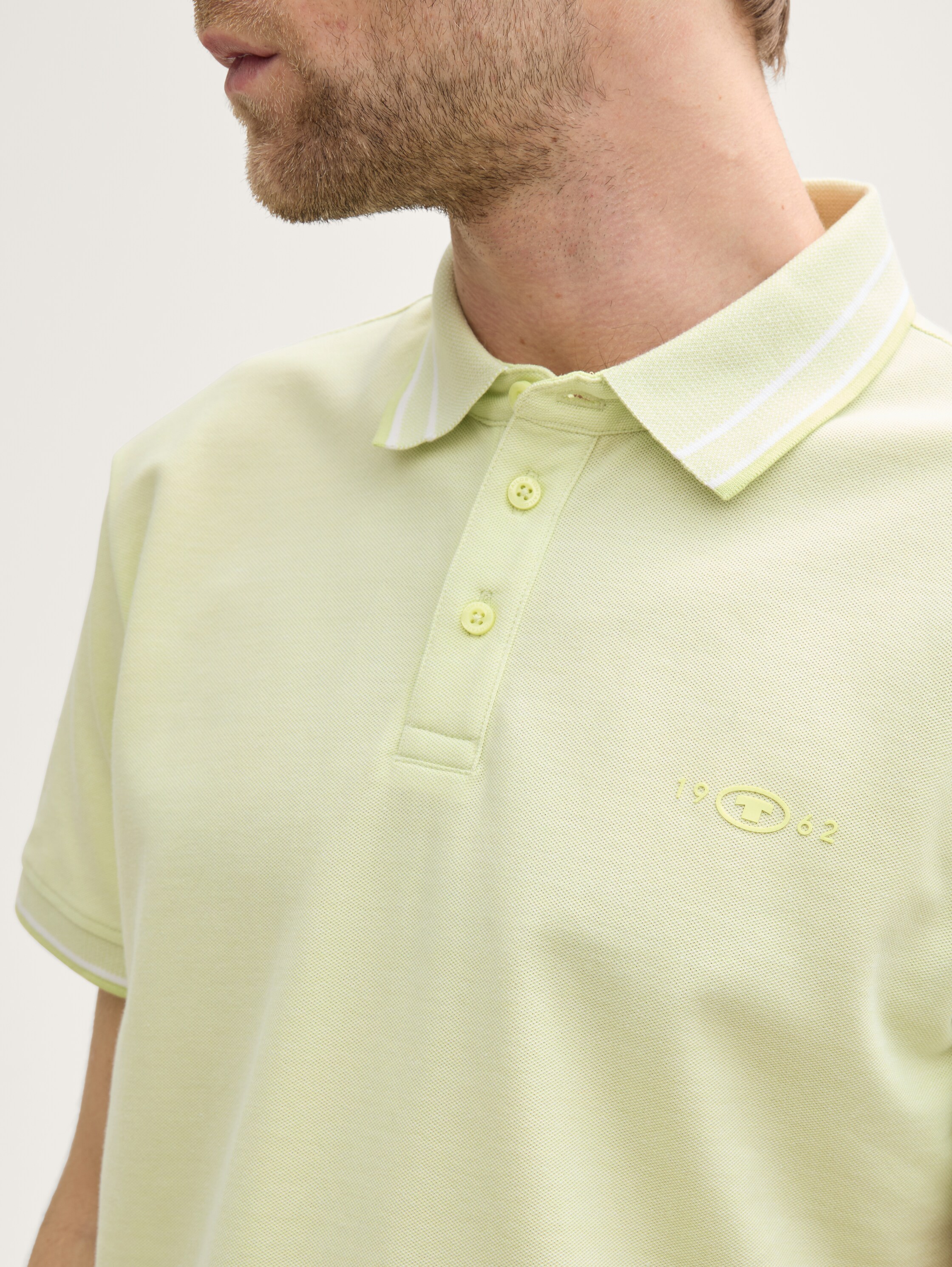 Piqué Poloshirt mit Stretch - lime_green_two_tone_pique - 