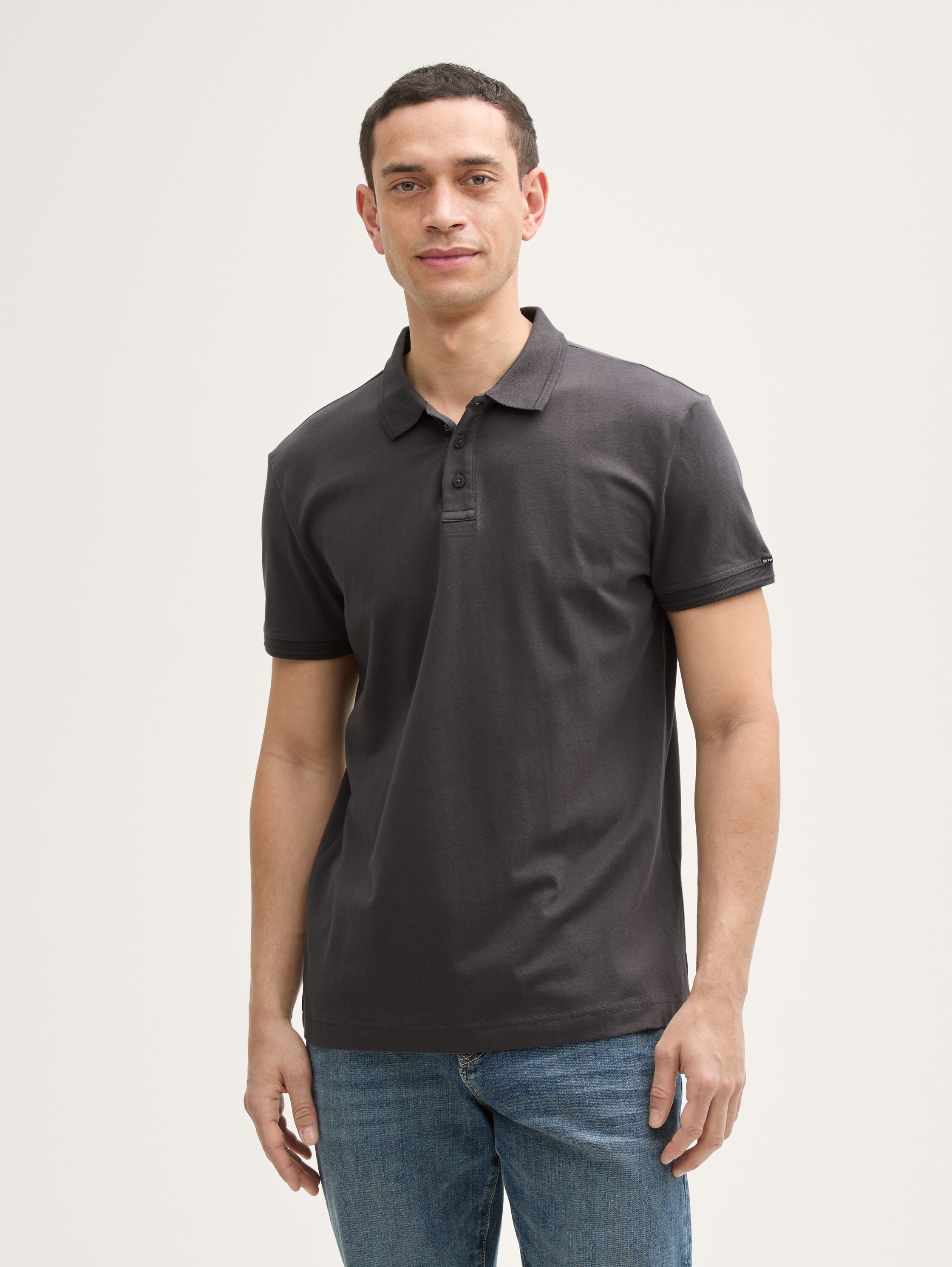 Basic Jersey Poloshirt - tarmac_grey - 