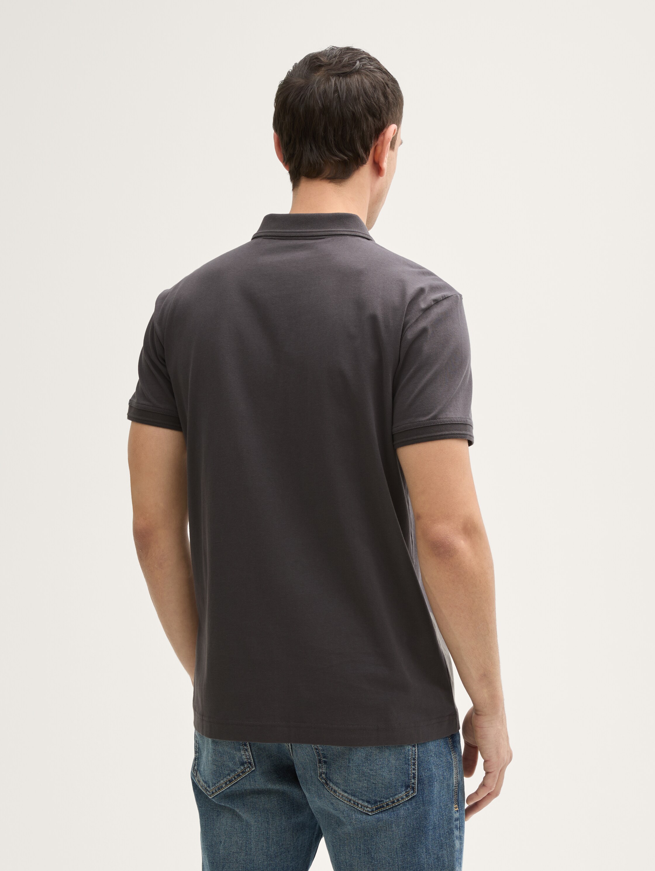 Basic Jersey Poloshirt - tarmac_grey - 