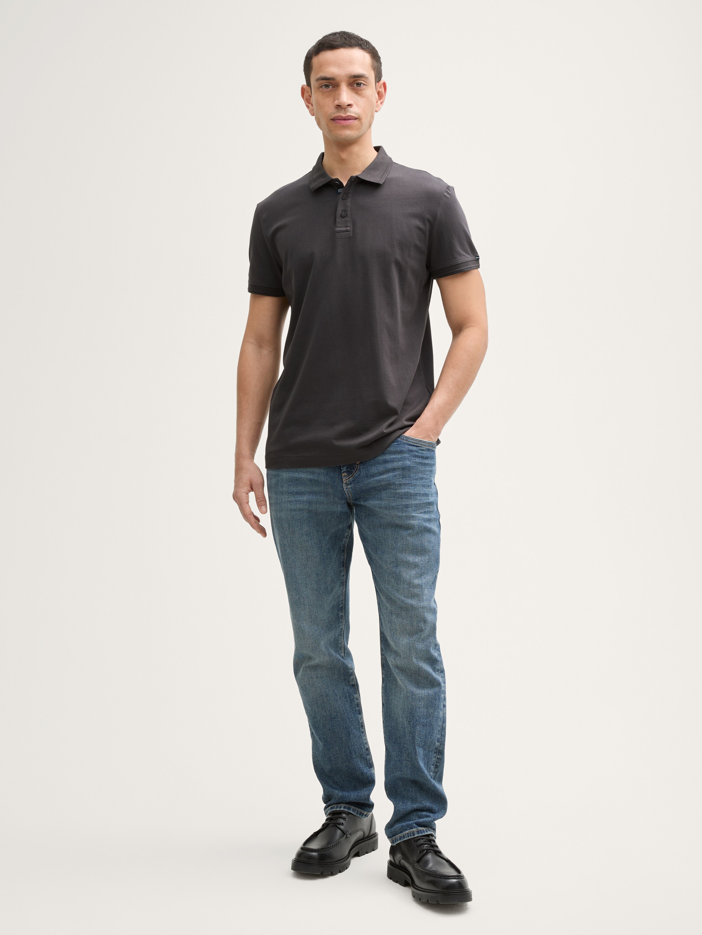 Basic Jersey Poloshirt - tarmac_grey - 
