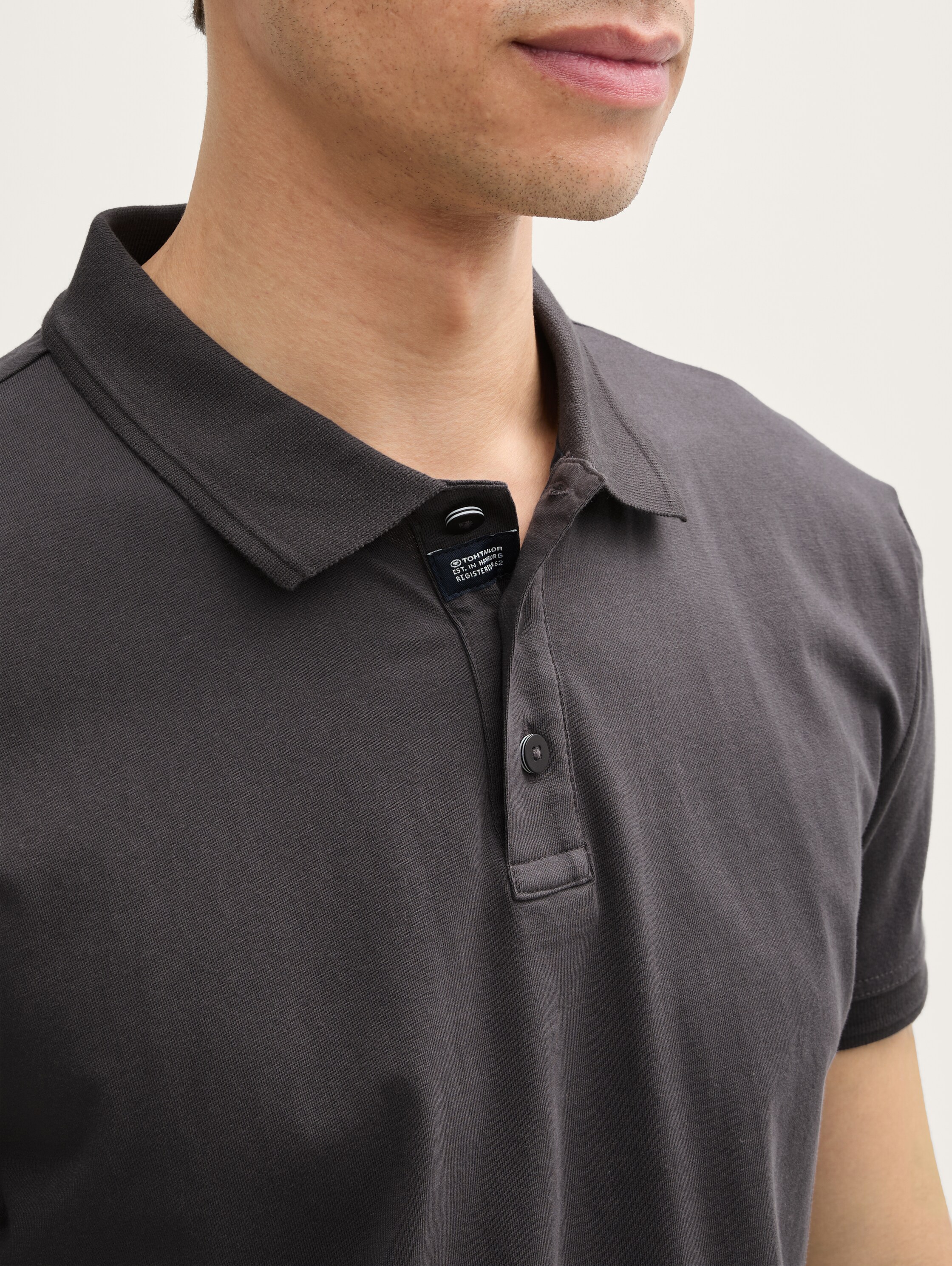 Basic Jersey Poloshirt - tarmac_grey - 