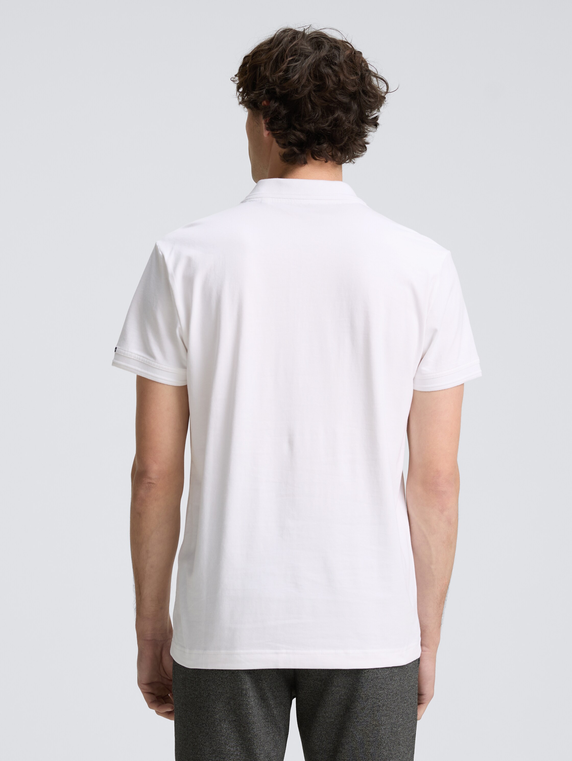 Basic Jersey Poloshirt - white - 