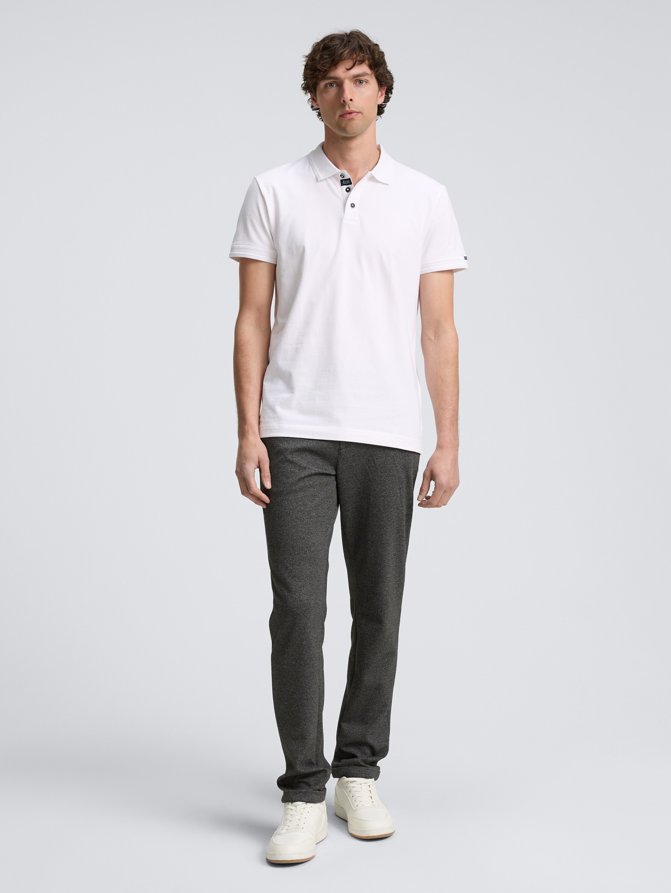 Basic Jersey Poloshirt - white - 