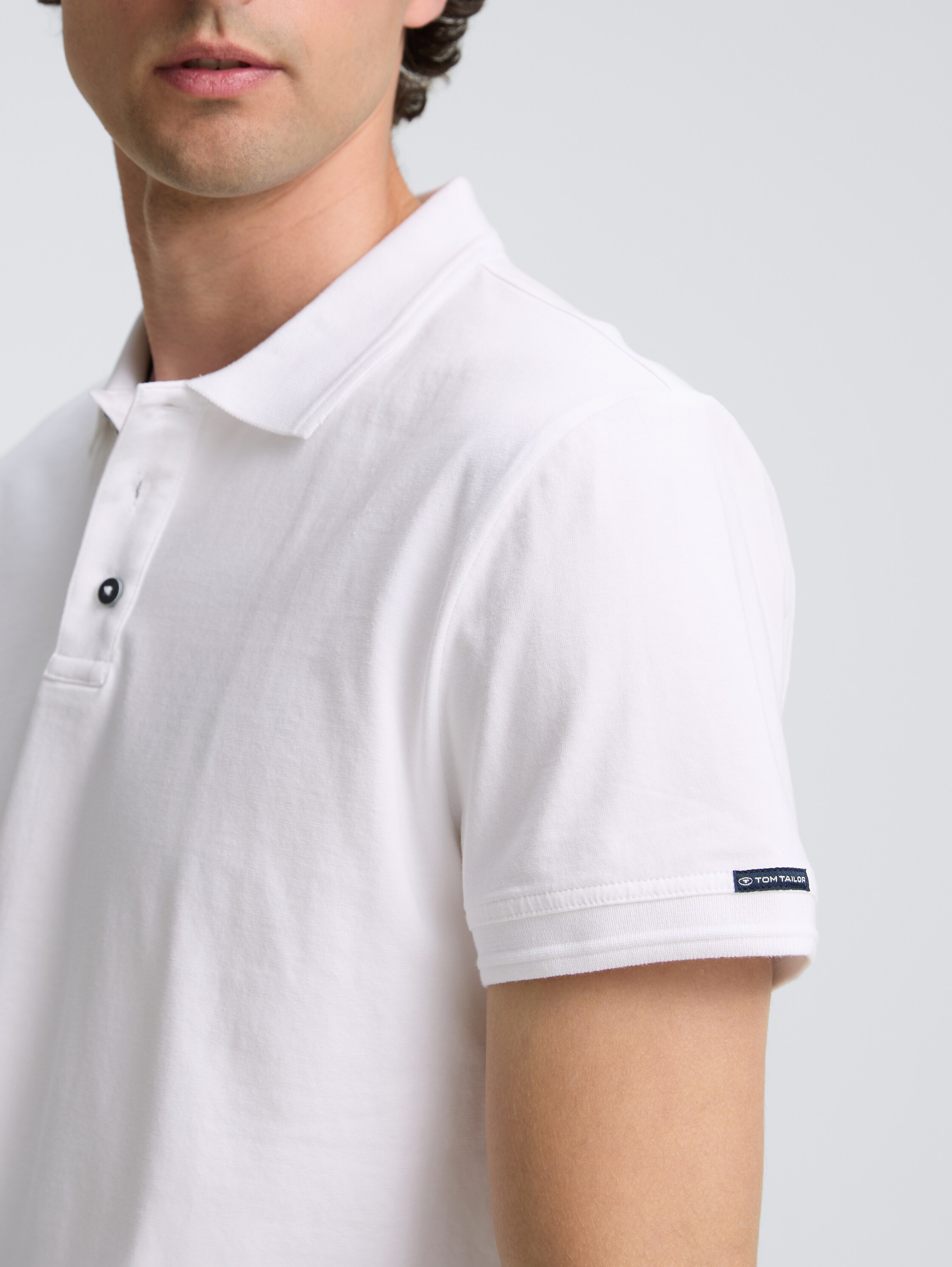 Basic Jersey Poloshirt - white - 