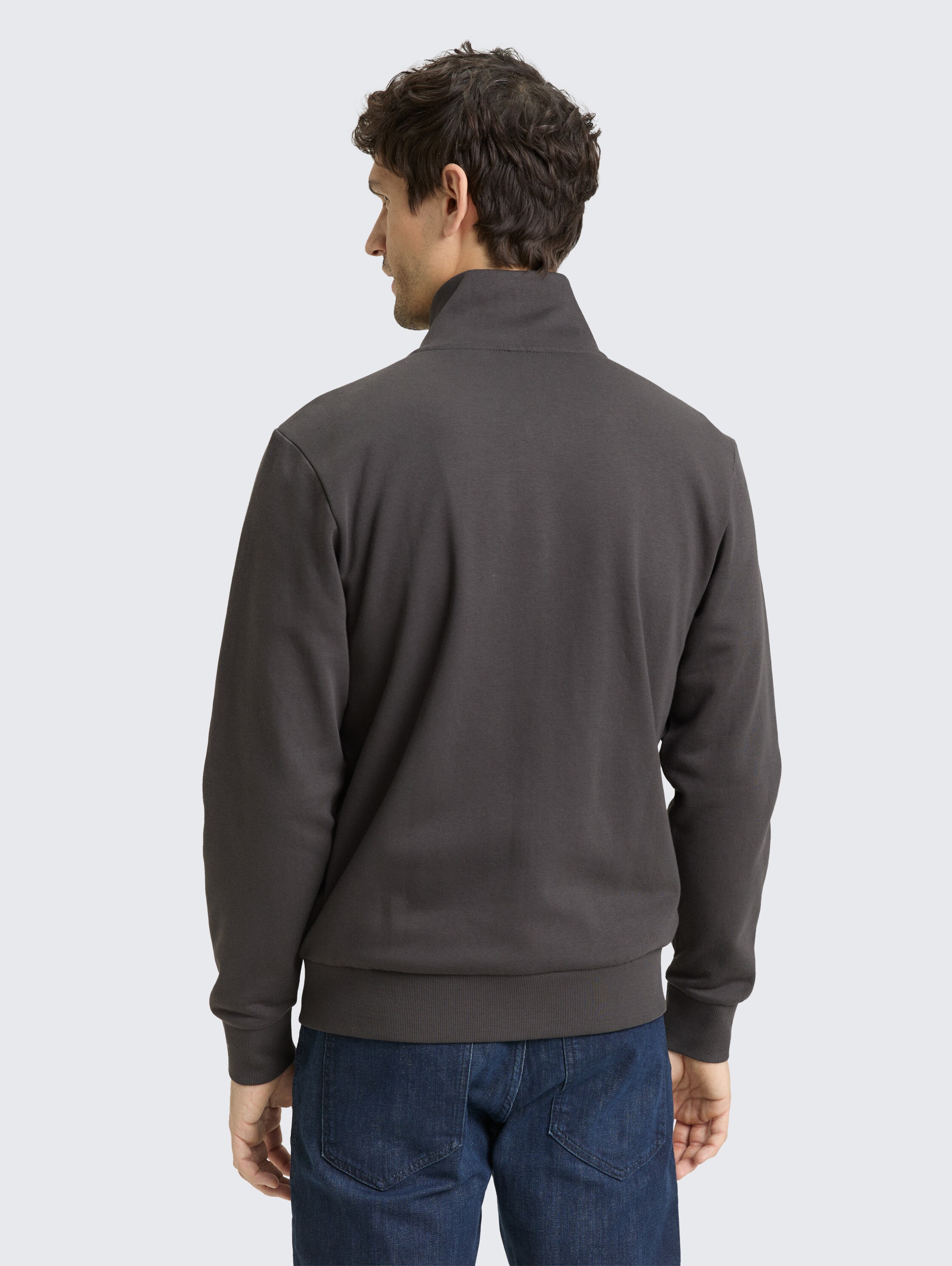 Sweatjacke mit Stehkragen - dark_shadow - 