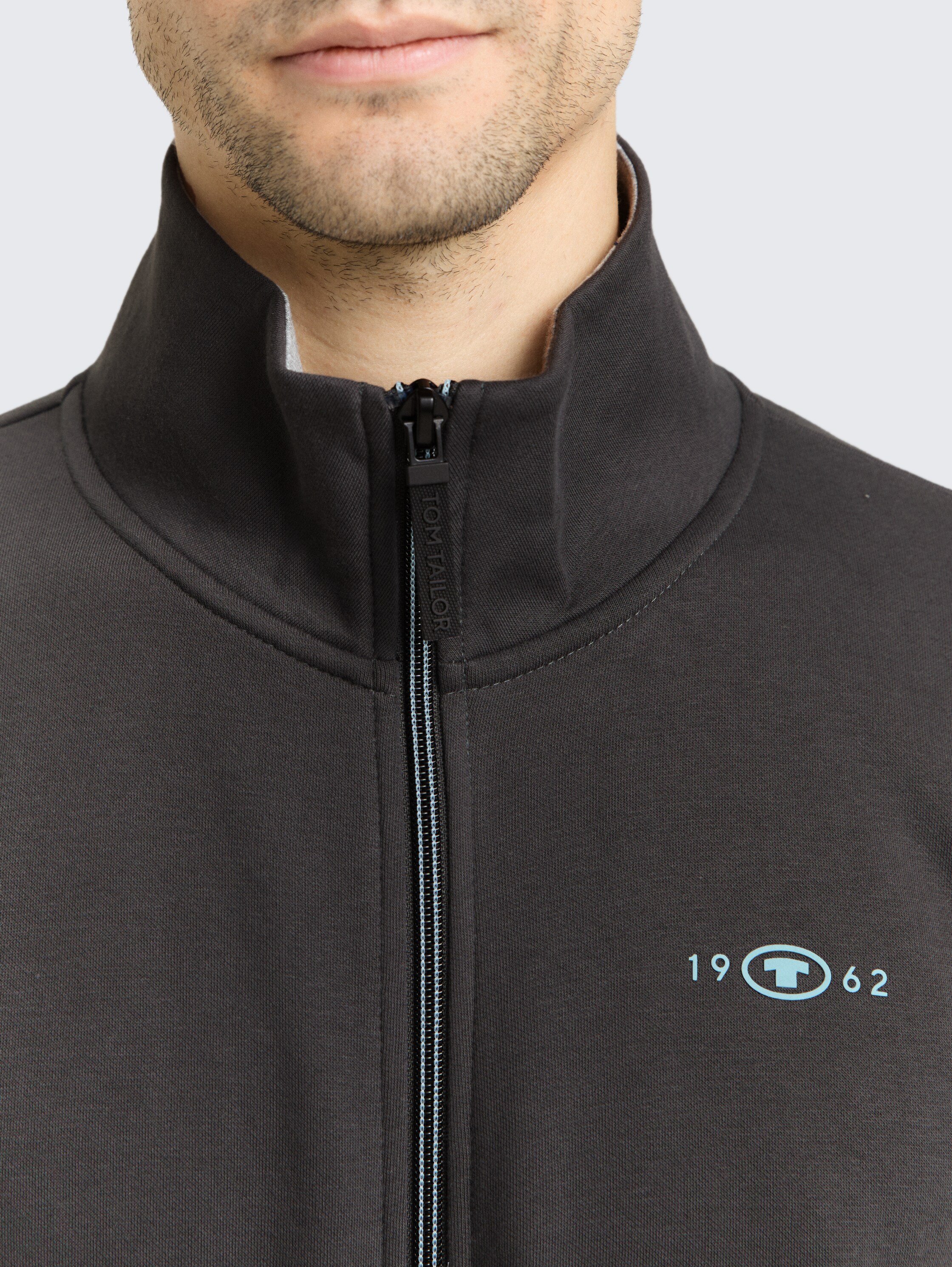 Sweatjacke mit Stehkragen - dark_shadow - 