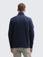 Sweat zippé avec col montant - sky captain blue - Découpe Vue arrière du modèle