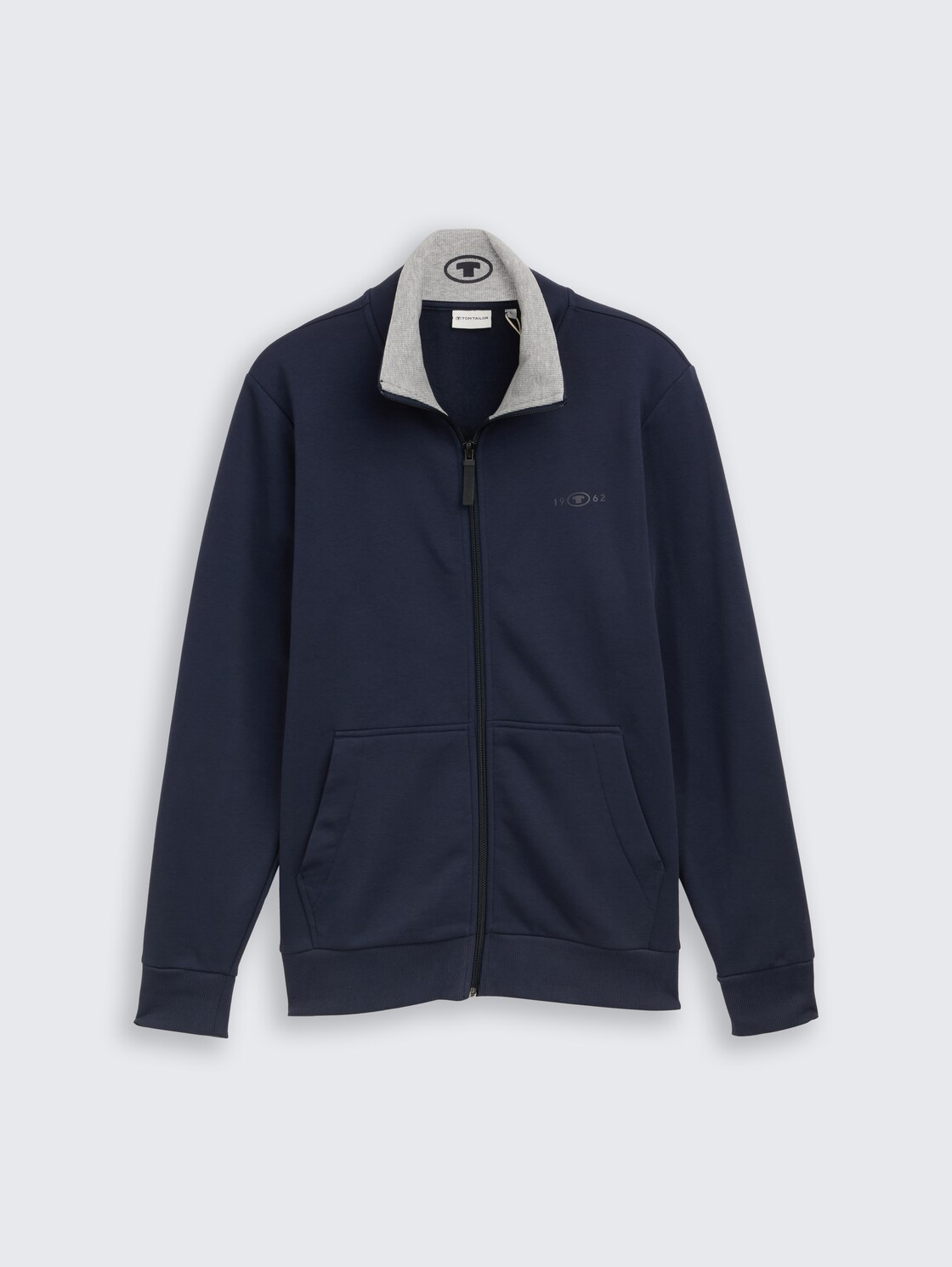 Sweatjacke mit Stehkragen - sky captain blue - Vorder-Produkt-Ansicht