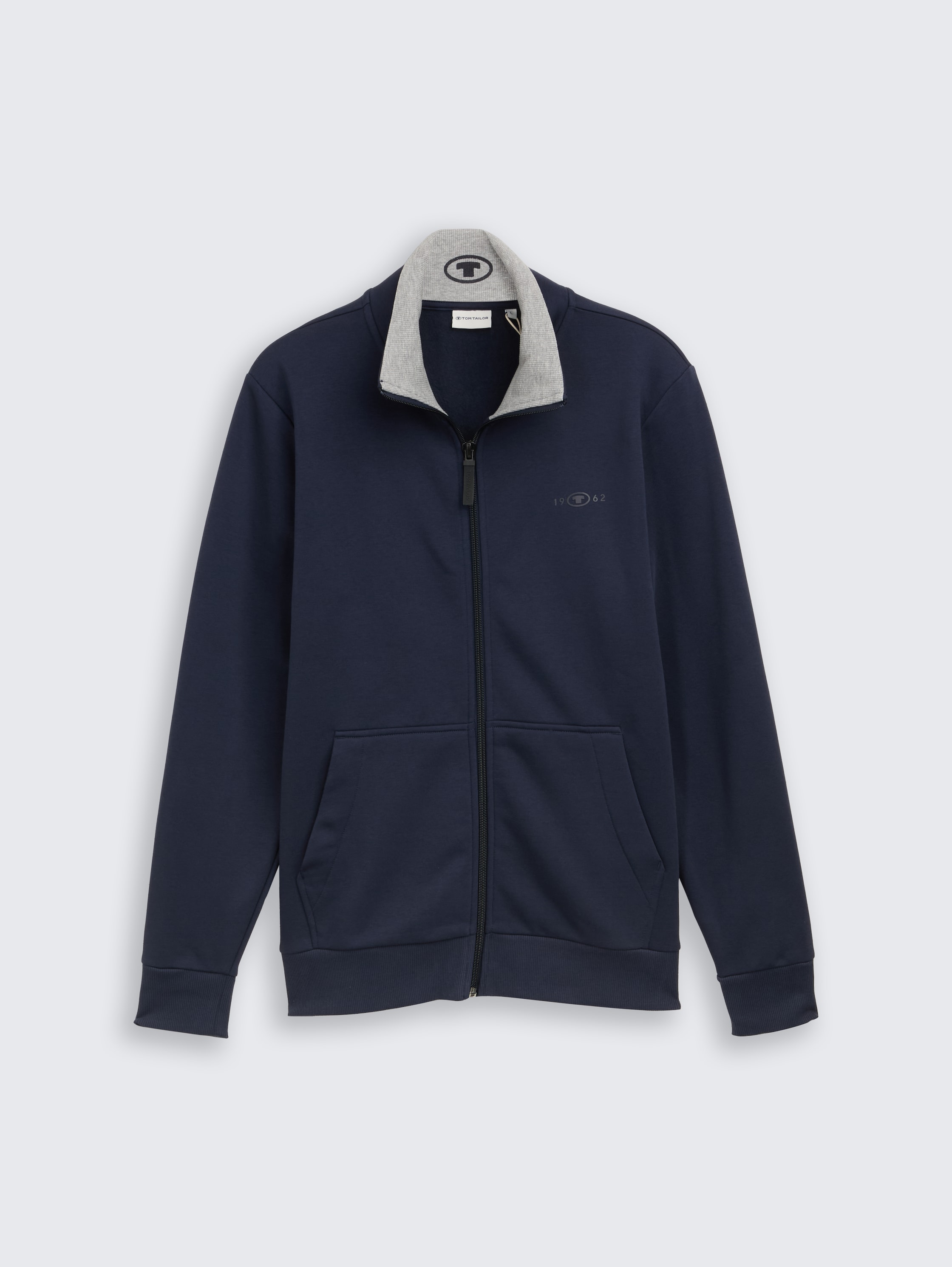 Sweatjack met opstaande kraag - sky_captain_blue_1 - 
