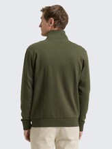 Sweat zippé avec col montant - Deep Forest Green - Découpe Vue arrière du modèle