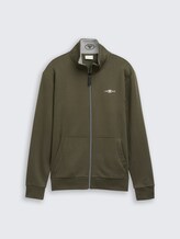 Sweat zippé avec col montant - Deep Forest Green - Vue de face du produit