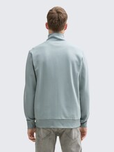Sweat zippé avec col montant - grey mint - Découpe Vue arrière du modèle