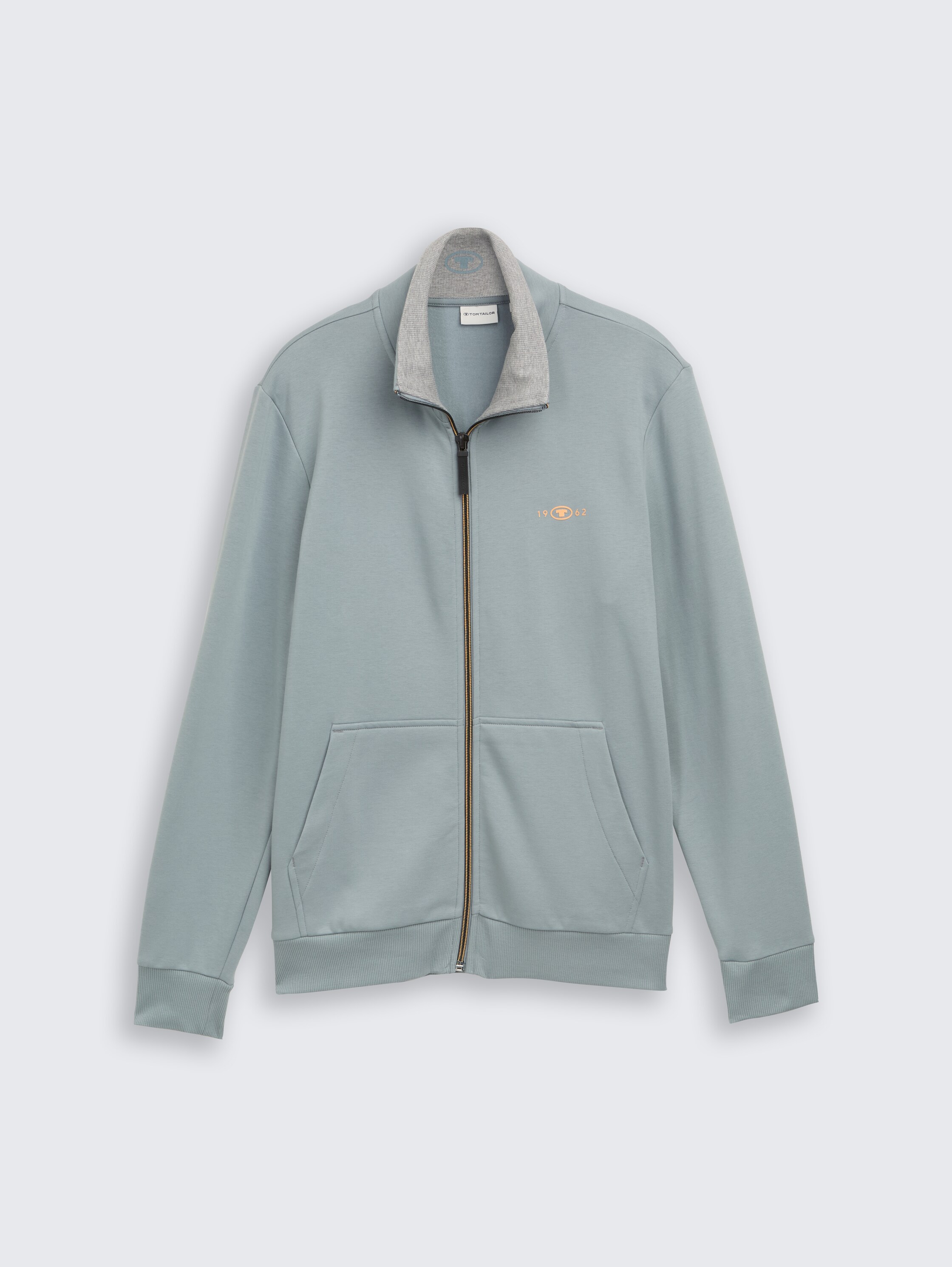 Sweatjacke mit Stehkragen - grey_mint - 