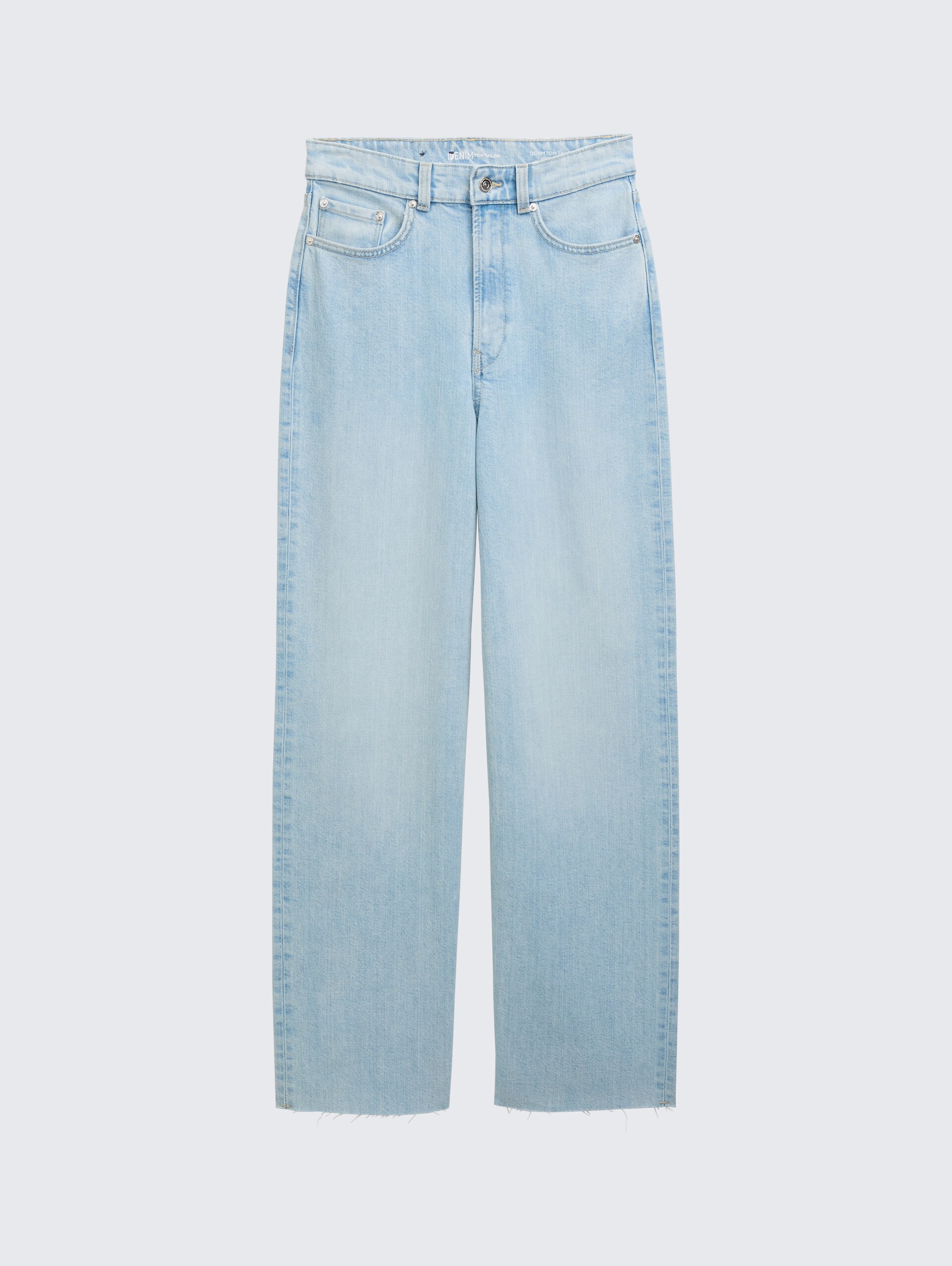 TTLINOU WIDE Jeans - Clean Light Stone Blue Denim - Vorder-Produkt-Ansicht