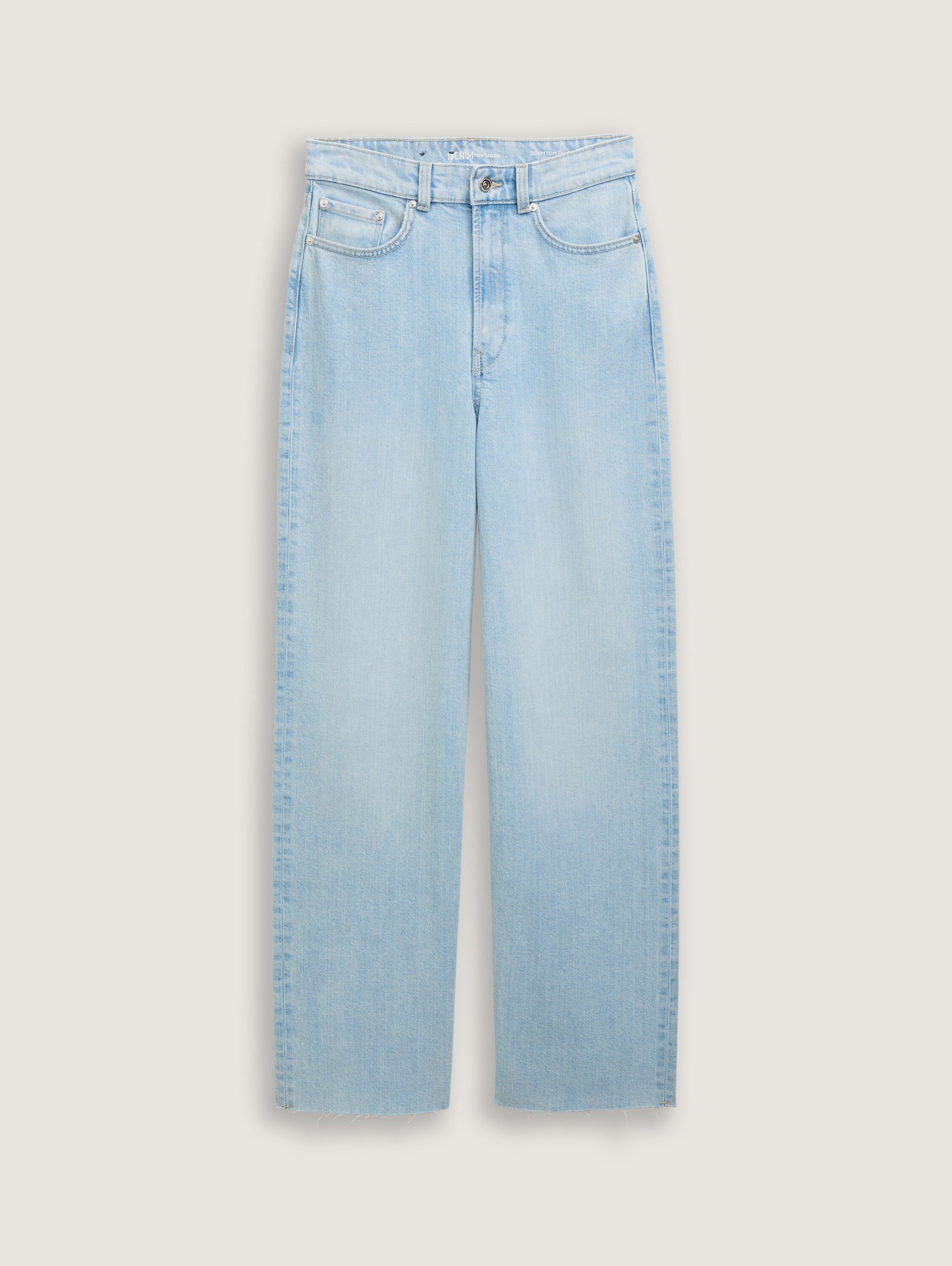 Wide Leg Jeans mit Stretch-Anteil - blau - Vorder-Produkt-Ansicht