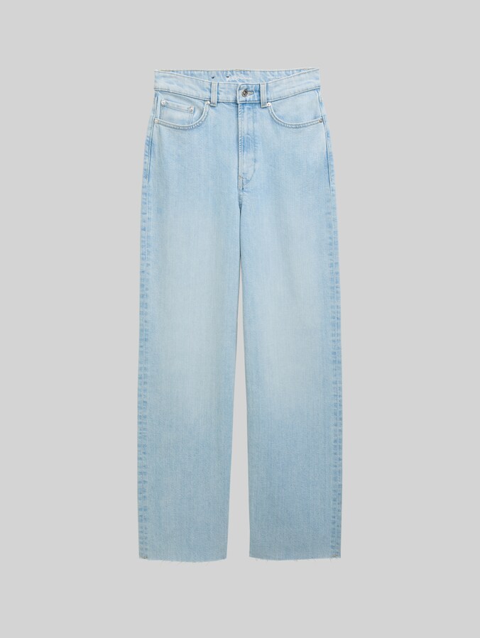WIDE jeans with stretch by Denim Female, Clean Light Stone Blue Denim