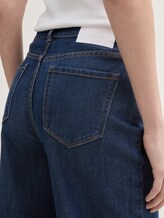 Jeans à jambes larges et taille haute - Clean Dark Stone Blue Denim - Vue détaillée du modèle