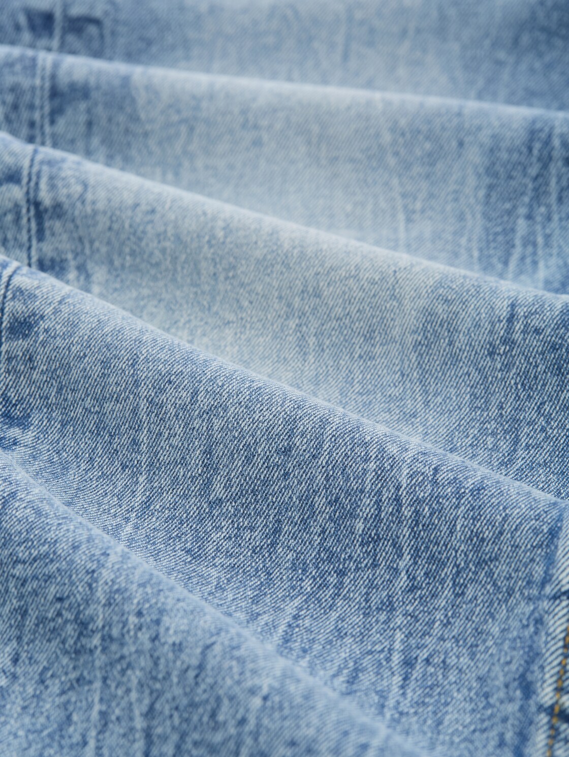 TTLOTTE SLIM STRAIGHT Jeans mit High Waist - Used Mid Stone Blue Denim - Material-Ansicht