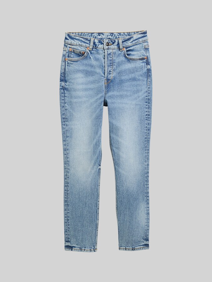 TTLOTTE SLIM STRAIGHT Jeans mit High Waist von Denim Female, Used Mid Stone Blue Denim
