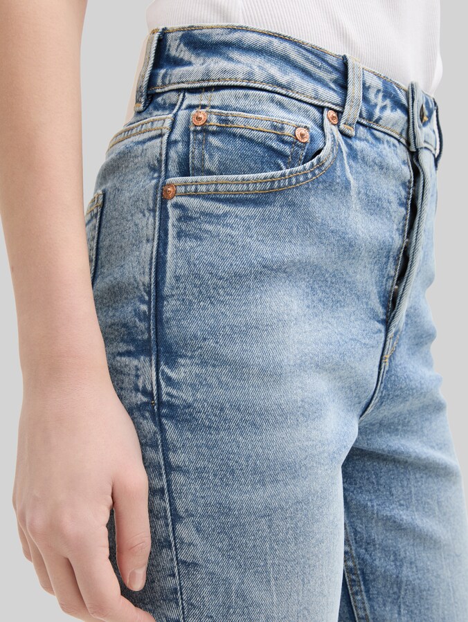 TOM TAILOR Jeans Donna Modello Alexa Slim - Con Lurex Effetto Glitter - Vestibilità Snella, Lunghezza 30/32/34 - Sostenibile BE PART