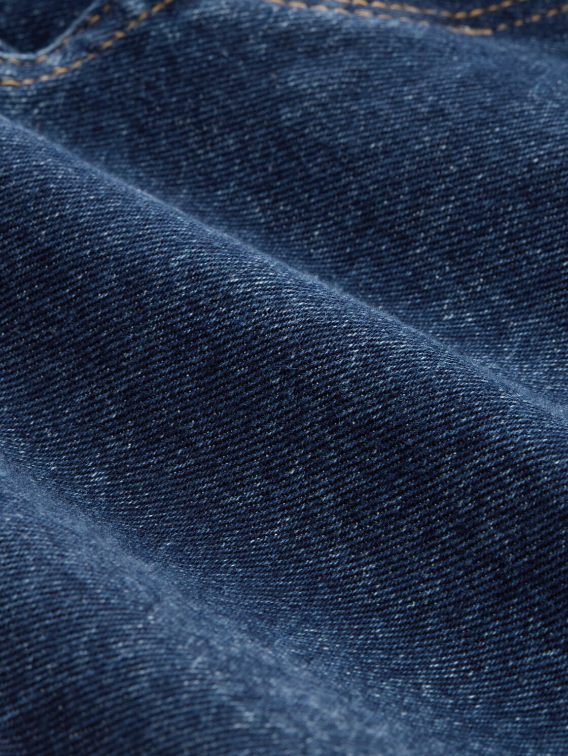 TTLINLEY MOM Jeans Shorts - Used Mid Stone Blue Denim - Material-Ansicht