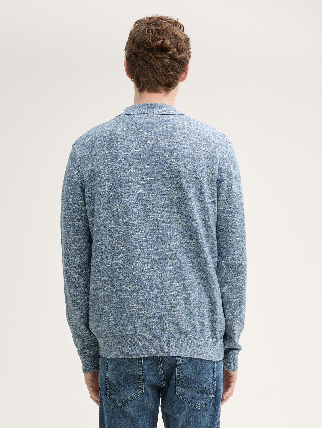 Cardigan with Kent collar - mystical blue multicolor