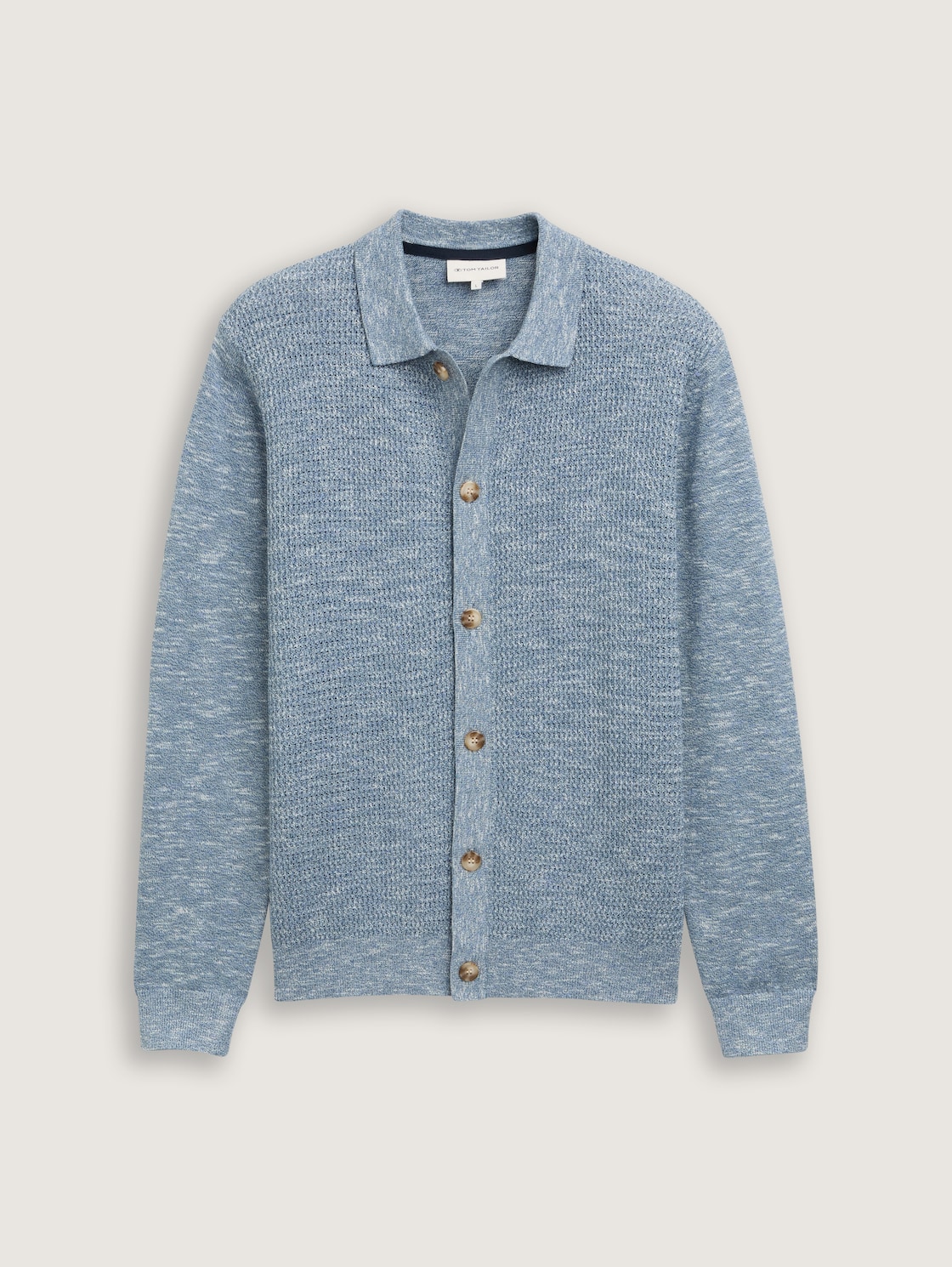 Cardigan with Kent collar - mystical blue multicolor