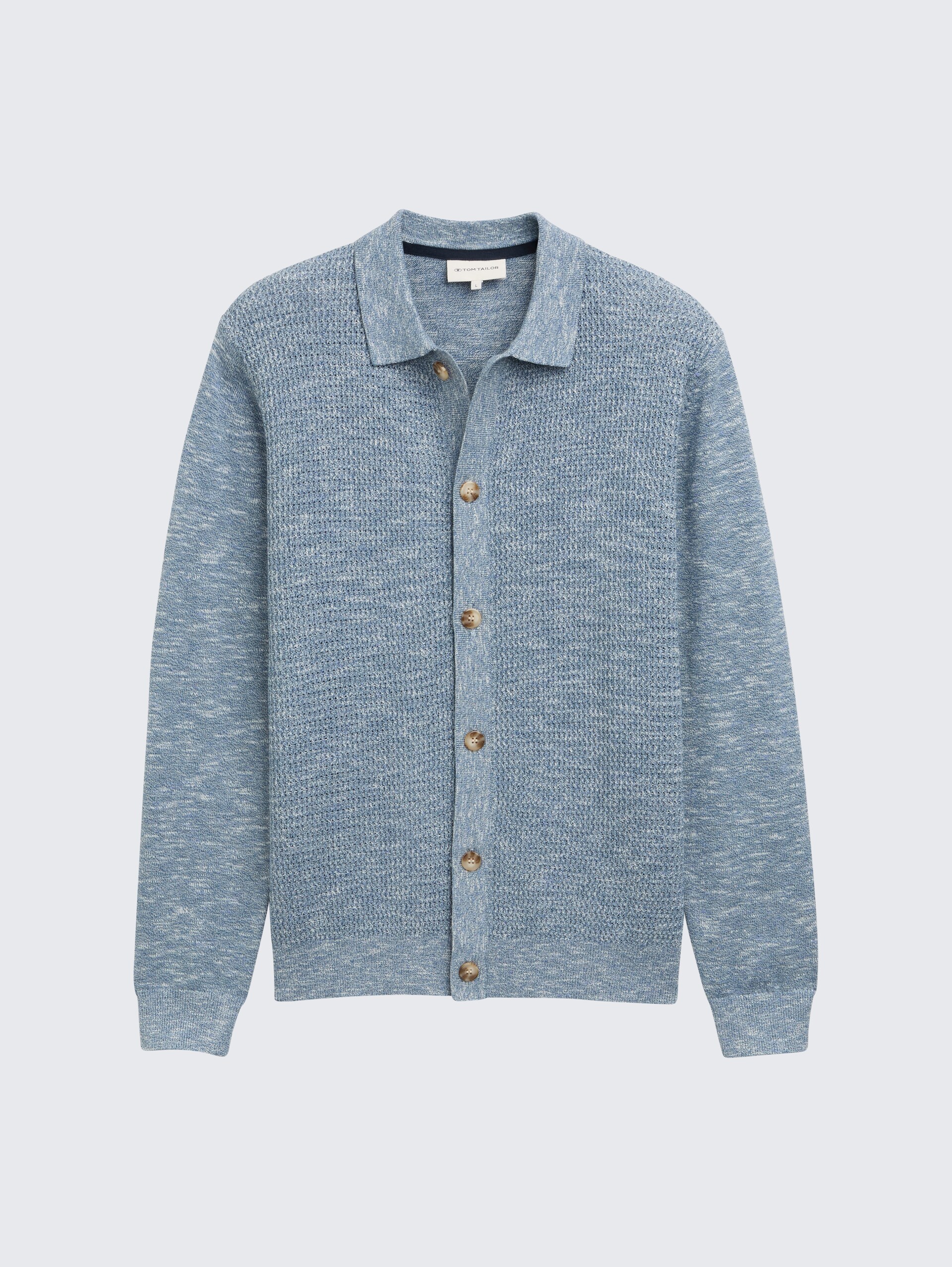 Strickjacke mit Kentkragen - mystical blue multicolor