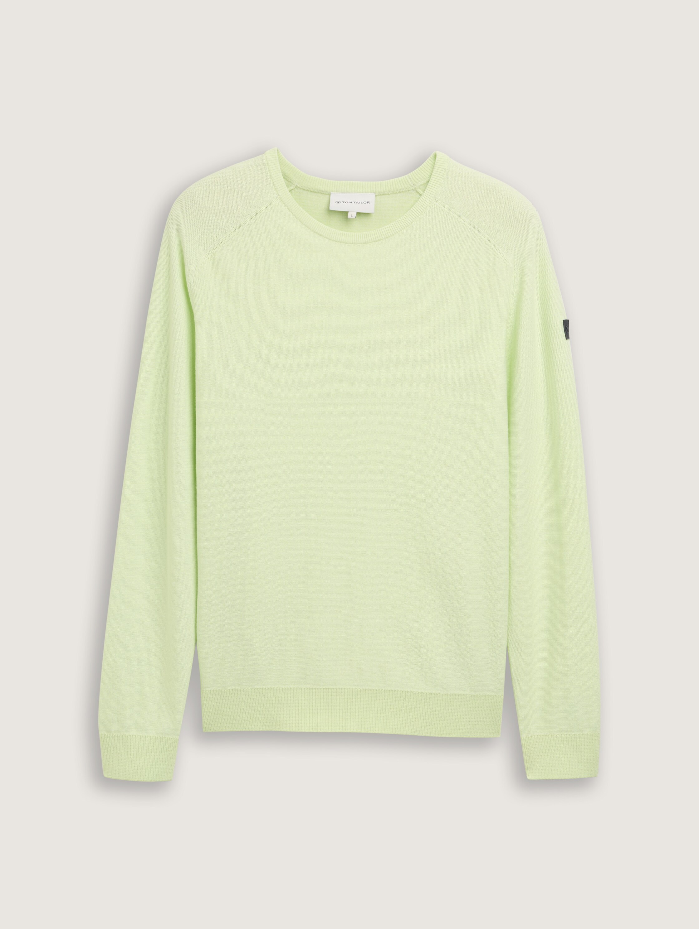 Strickpullover aus Baumwolle - lime_green_tonal_finestripe - 