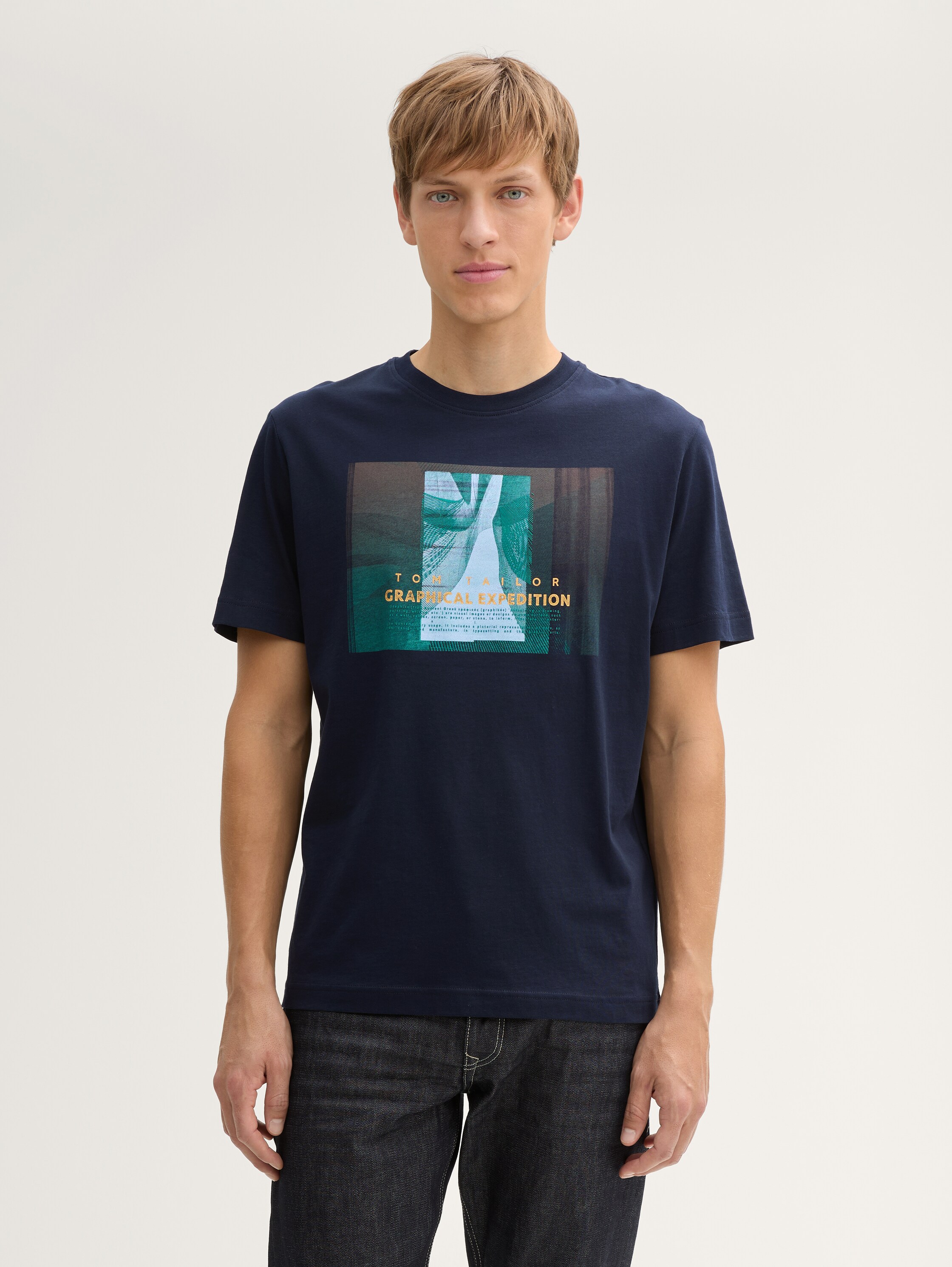T-Shirt mit Foto-Print - sky_captain_blue_1 - 