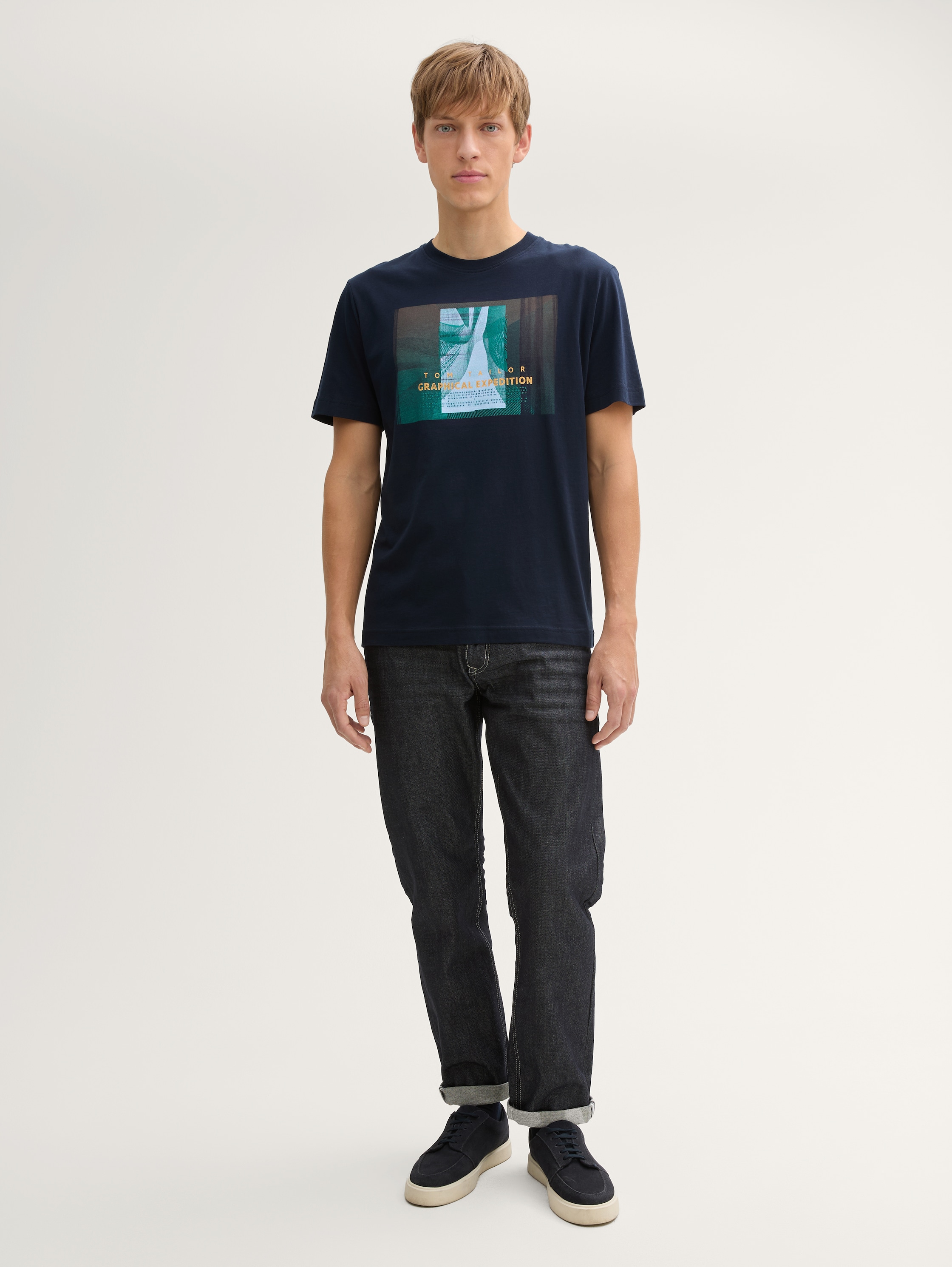 T-Shirt mit Foto-Print - sky_captain_blue_1 - 