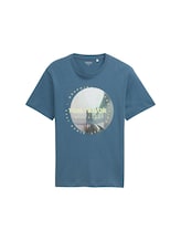 Ausgewählt, T-Shirt mit Foto-Print von Tom Tailor, blau