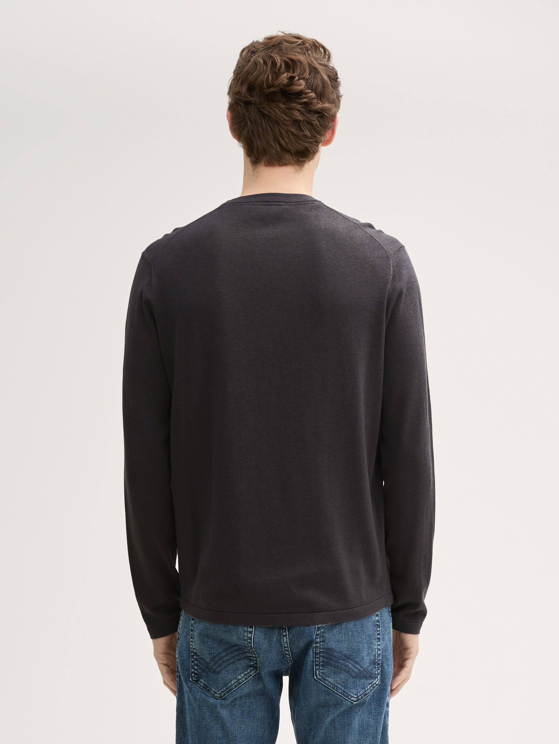 Softtouch knitted jumper with silk - tarmac_grey - 