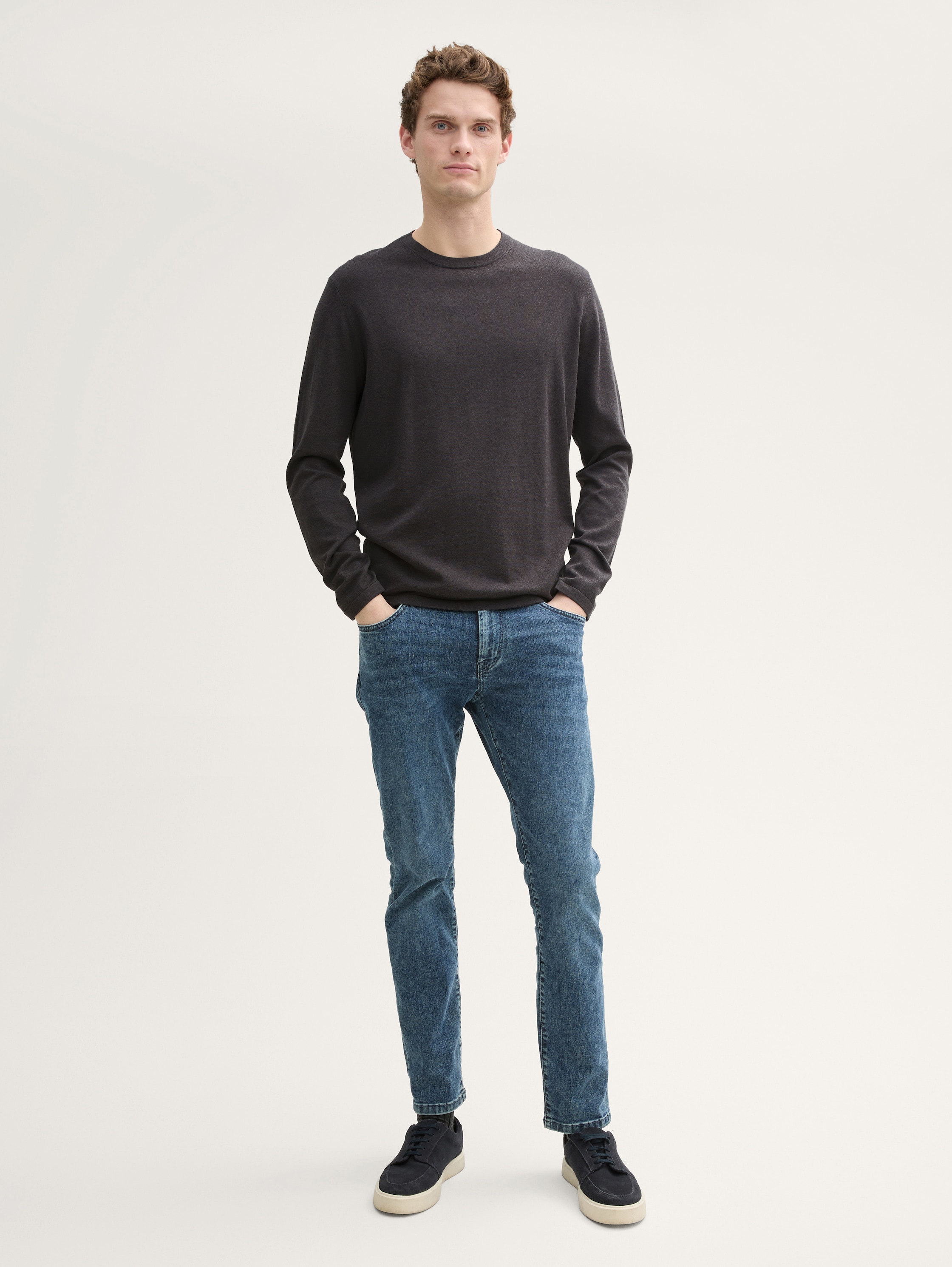 Softtouch knitted jumper with silk - tarmac_grey - 