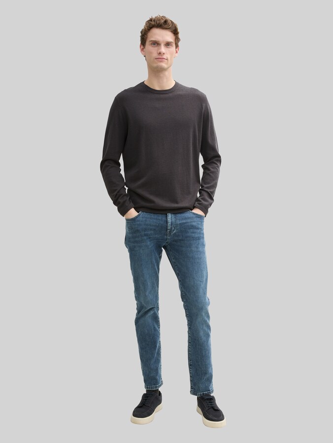 Softtouch Strickpullover mit Seide von Men, Tarmac Grey