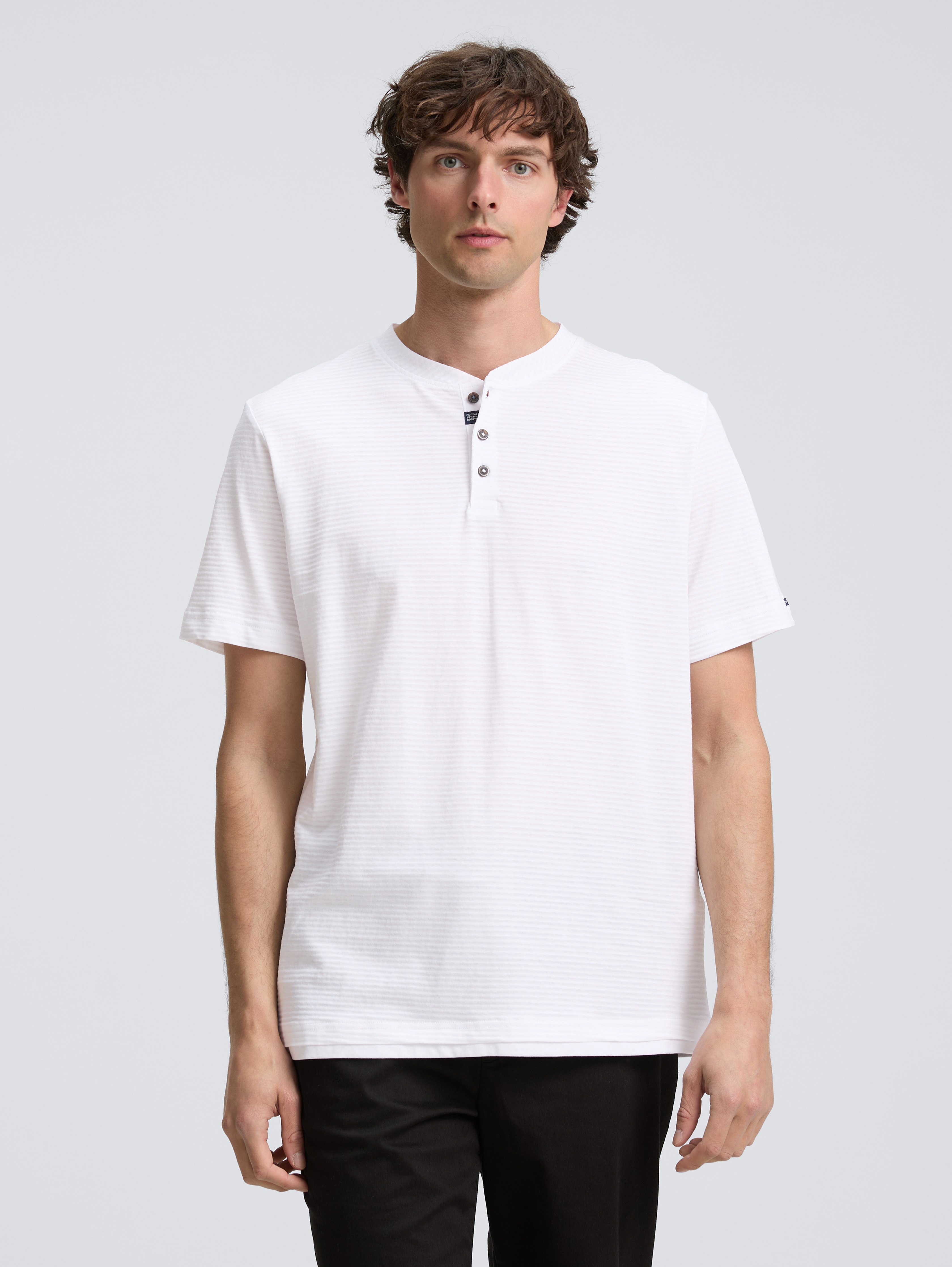 Henley cotton T-shirt by Tom Tailor